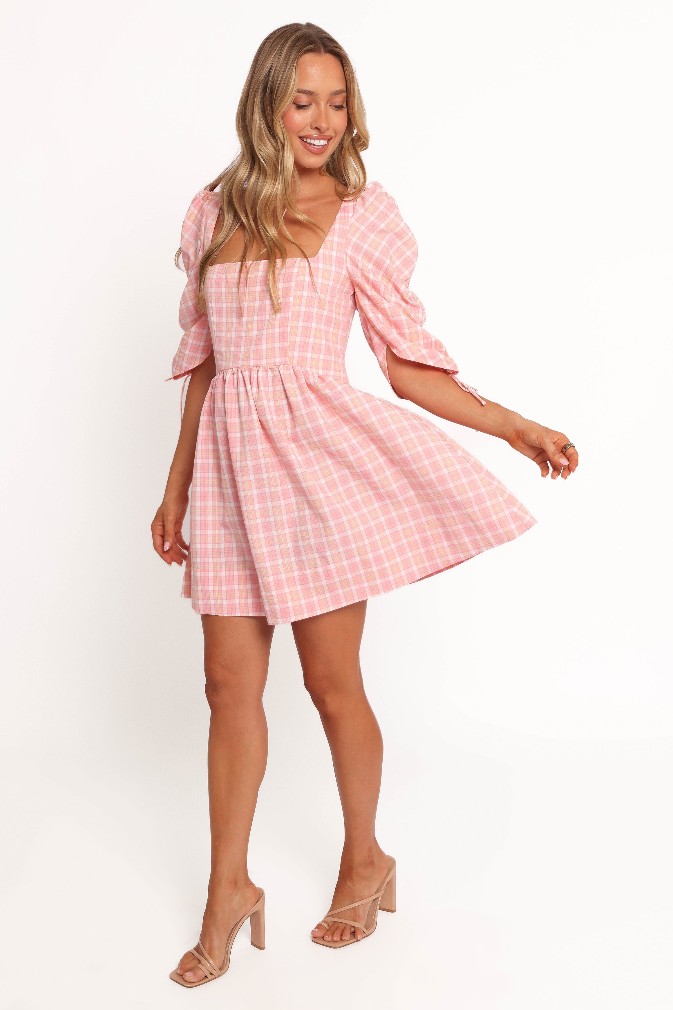 Siena Mini Dress - Pink Check