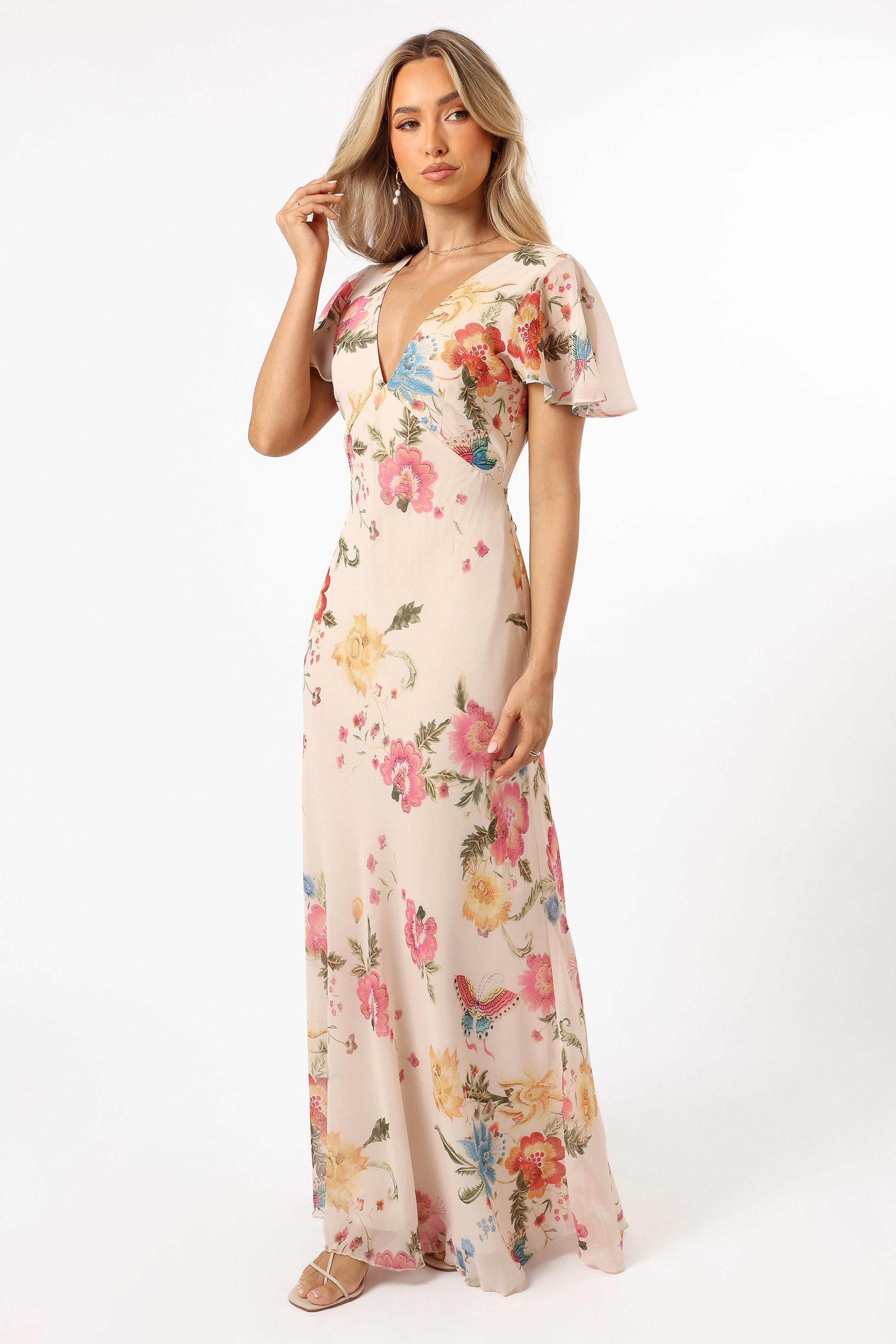 Viola Maxi Dress - Sand Pink