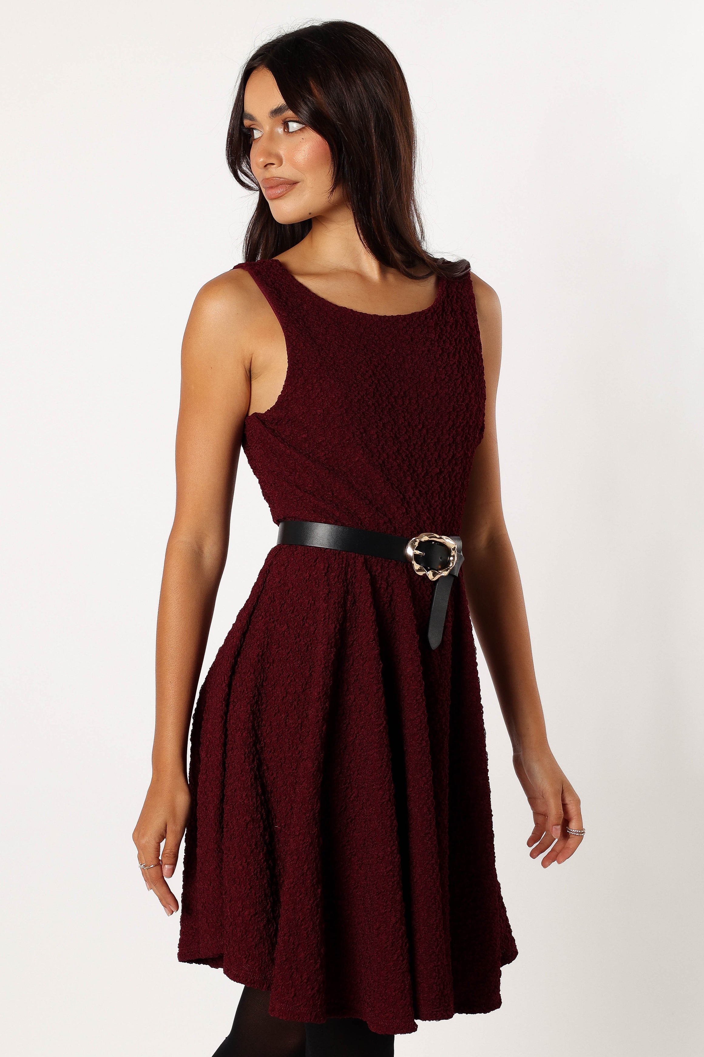 Margaret Mini Dress - Burgundy