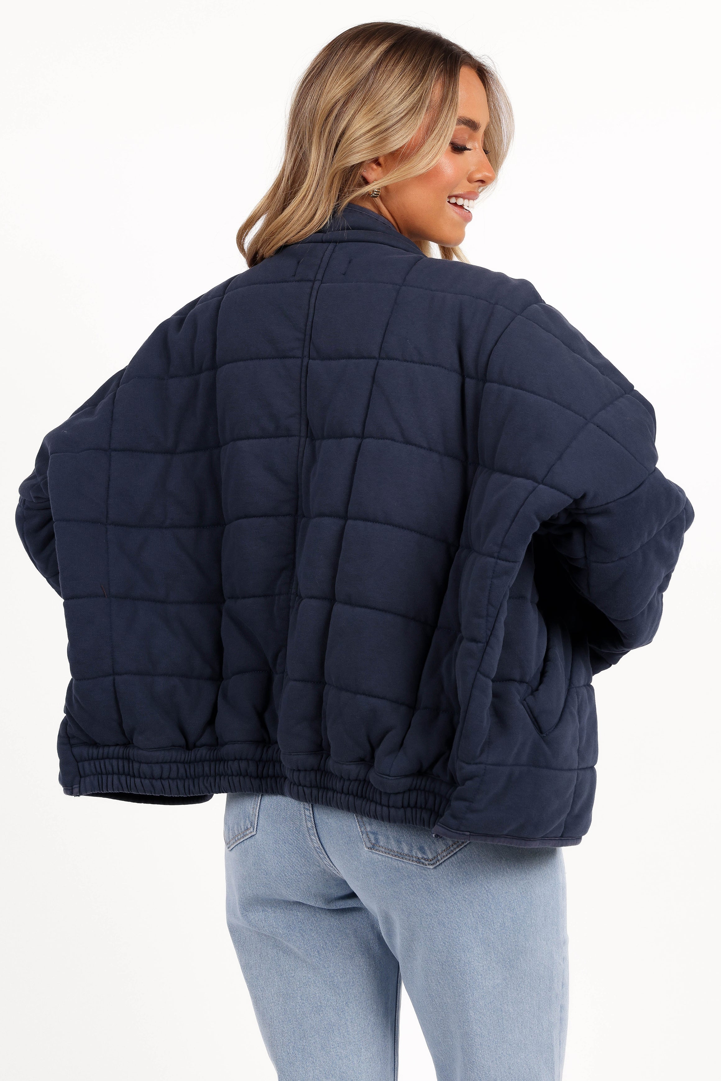 Alegra Quilted Jacket - Navy