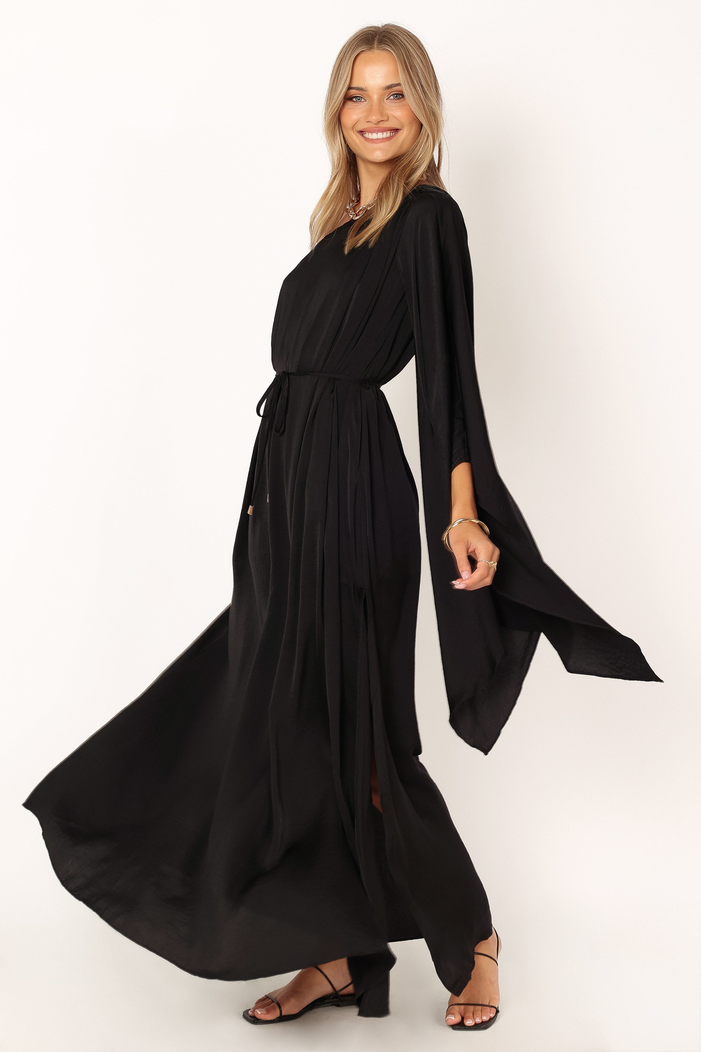 Matilda One Shoulder Maxi Dress - Black