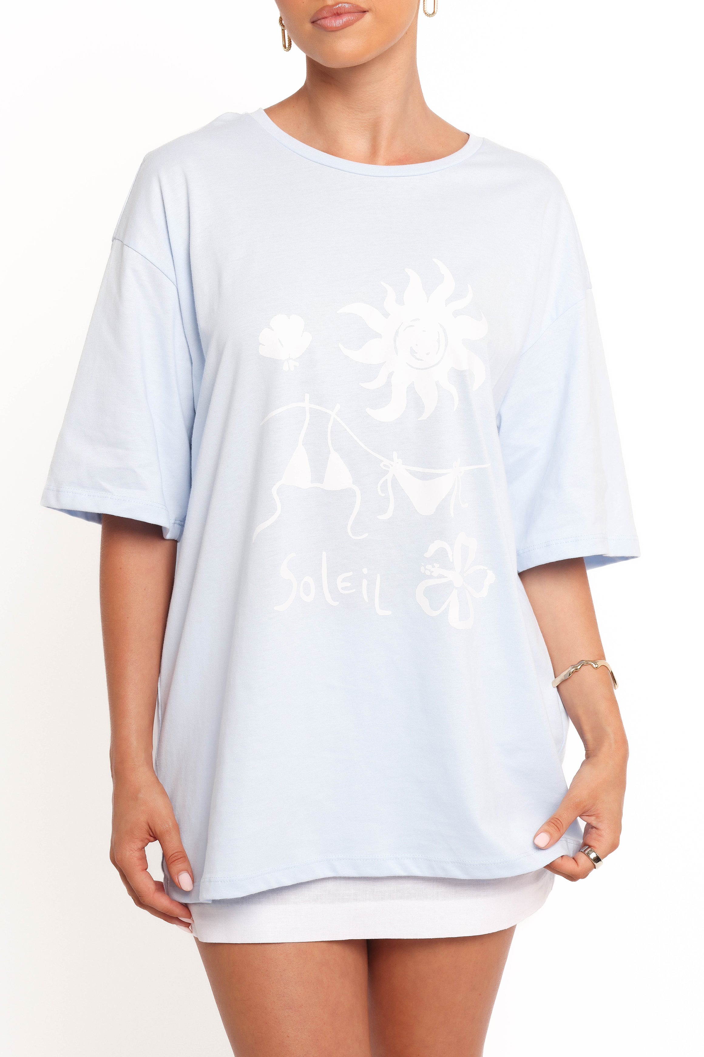 Mia Graphic Tee - Blue Soleil