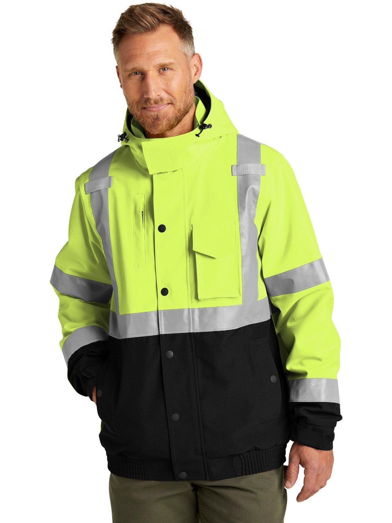 OUTLET-CornerStone ANSI 107 Class 3 Waterproof Insulated Ripstop Bomber Jacket