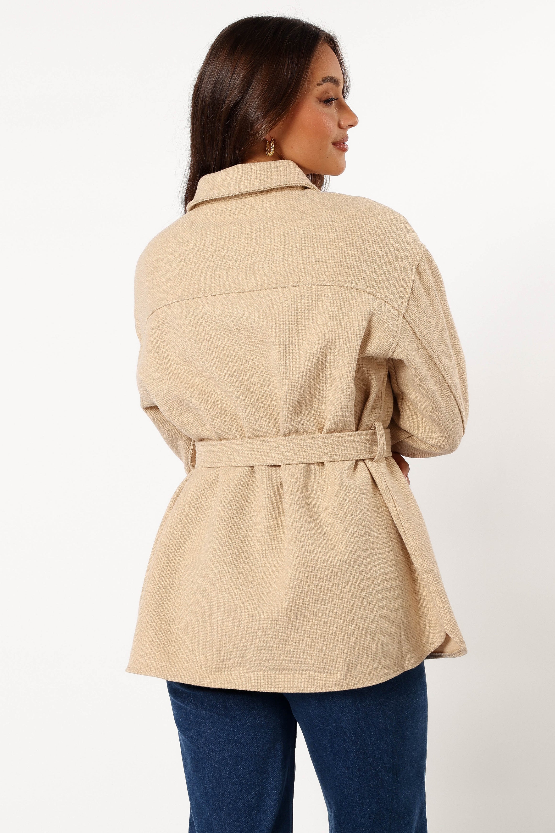 Arlow Tie Front Shacket - Cream