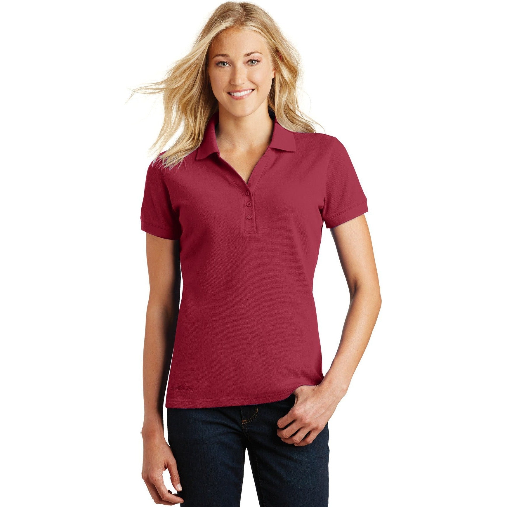 CLOSEOUT - Eddie Bauer Ladies Cotton Pique Polo