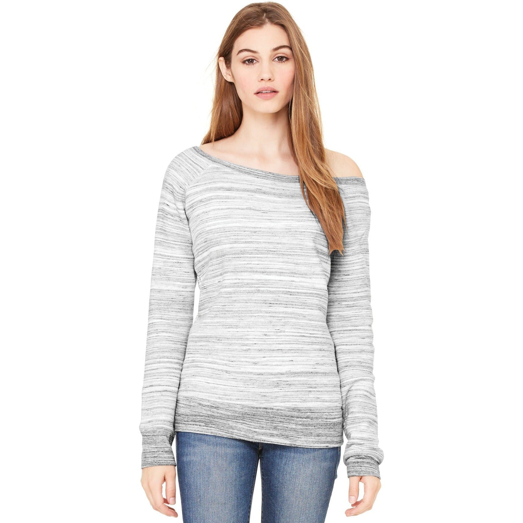 CLOSEOUT - BELLA+CANVAS Women's Sponge Fleece Wide-Neck Sweatshirt