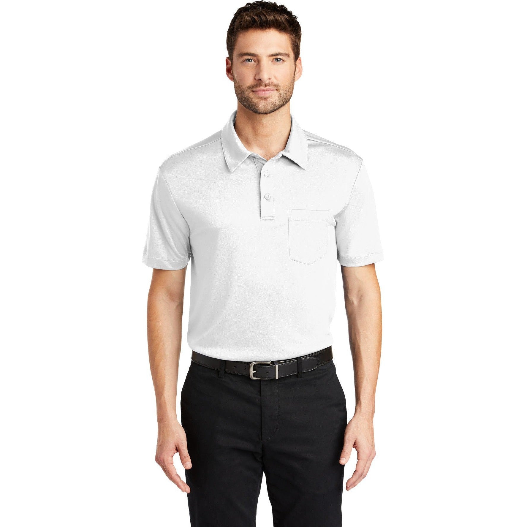 CLOSEOUT - Port Authority Silk Touch Performance Pocket Polo