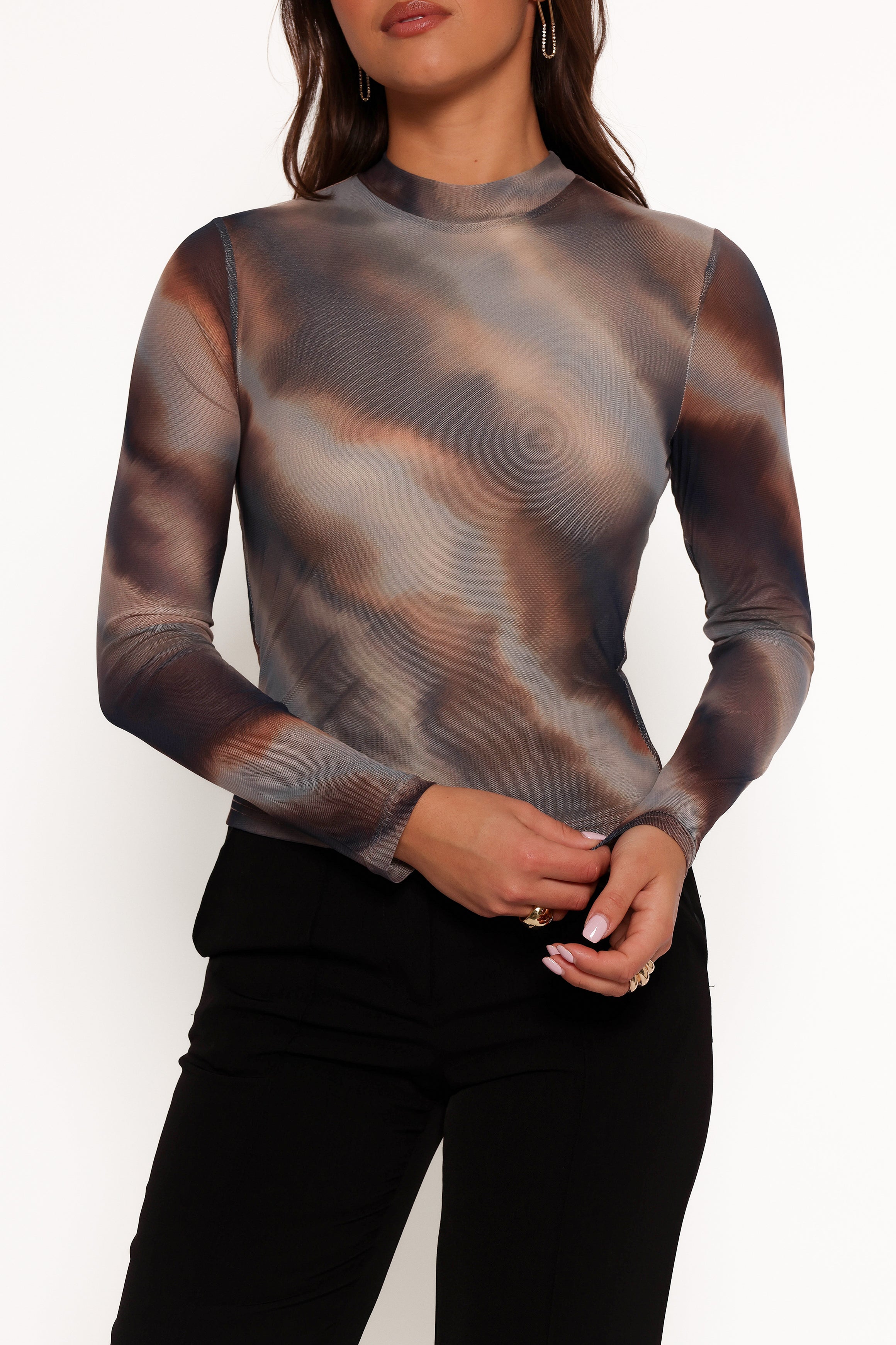 Zallocco Long Sleeve Top - Ombre Stripe