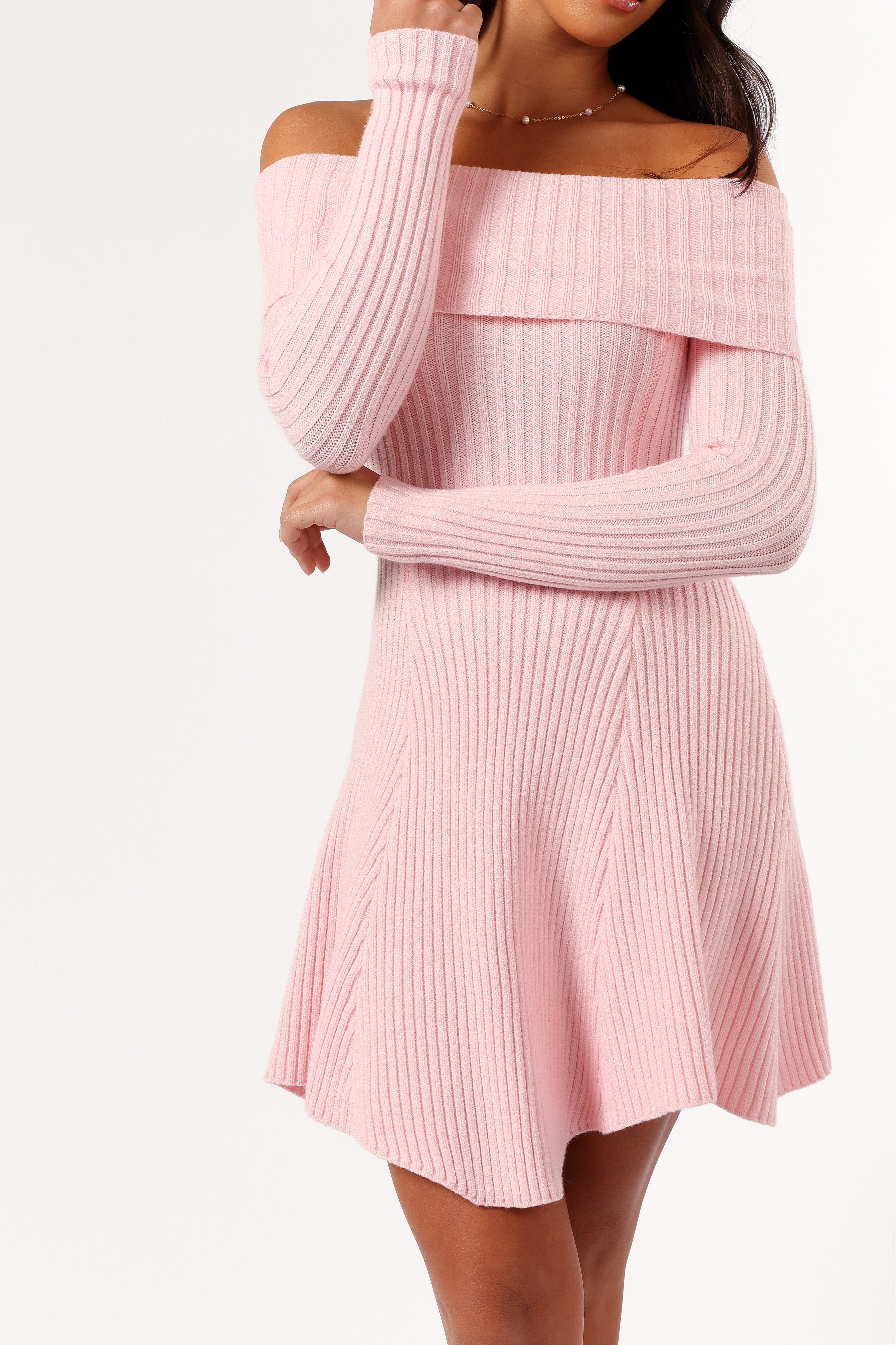 Francisco Long Sleeve Mini Dress - Pink