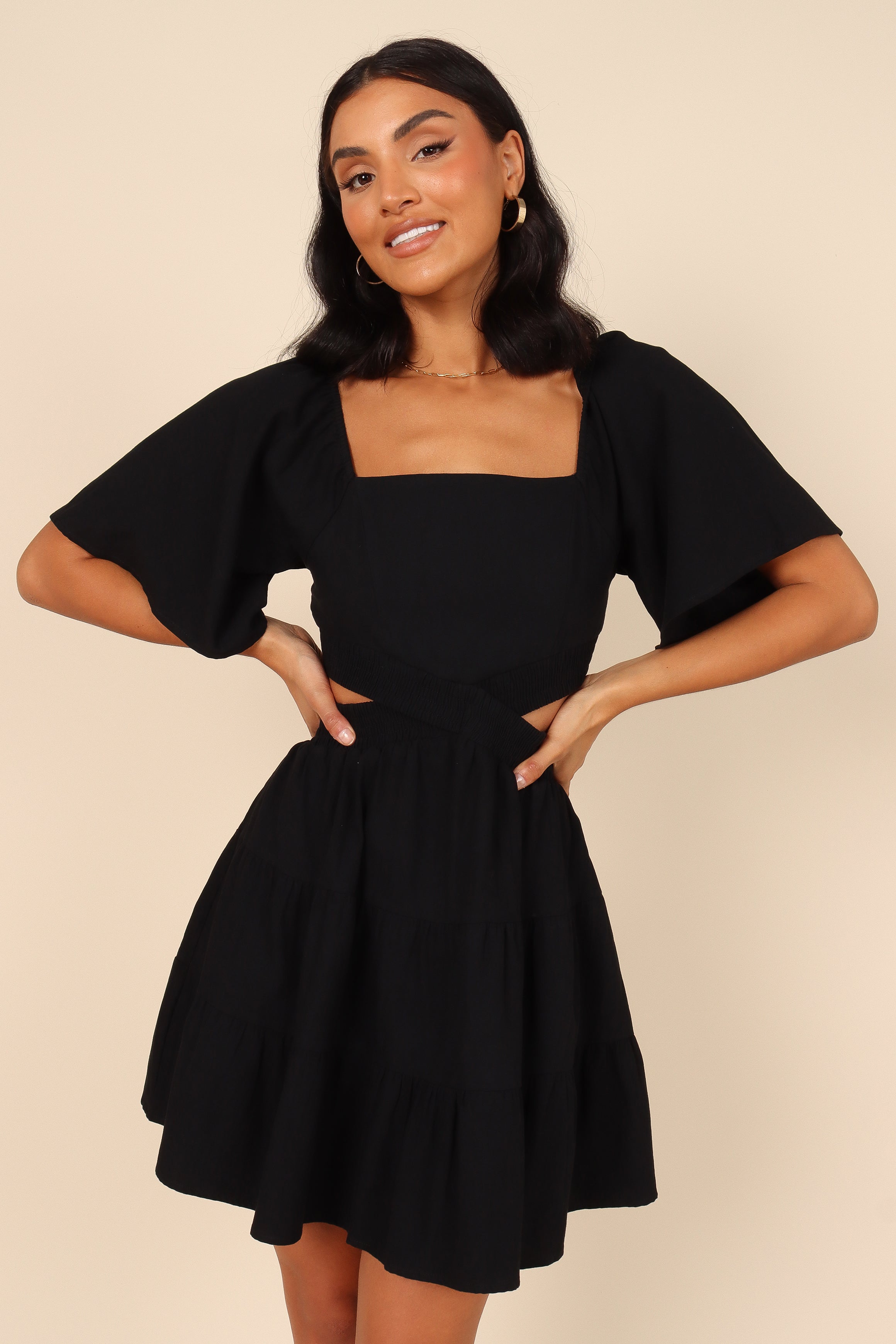 Jordyn Cut Out Mini Dress - Black