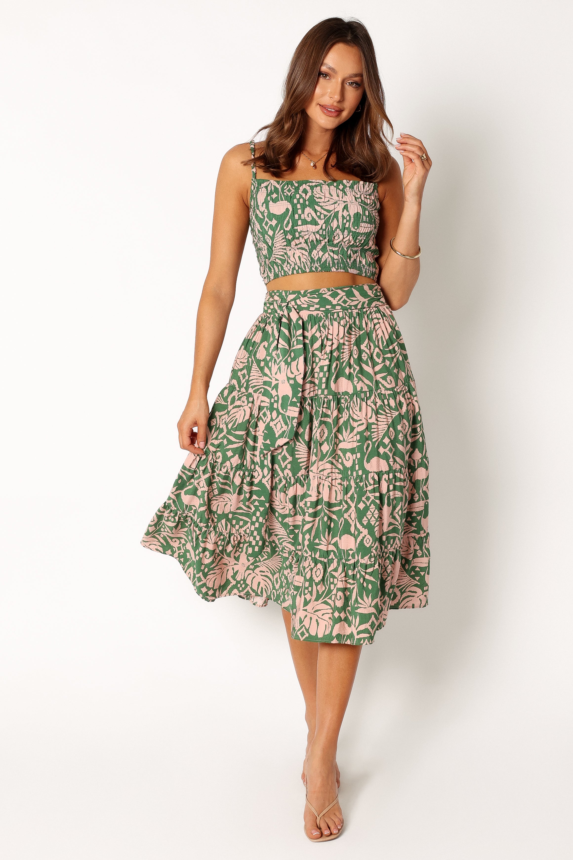 Lani Midi Skirt - Green