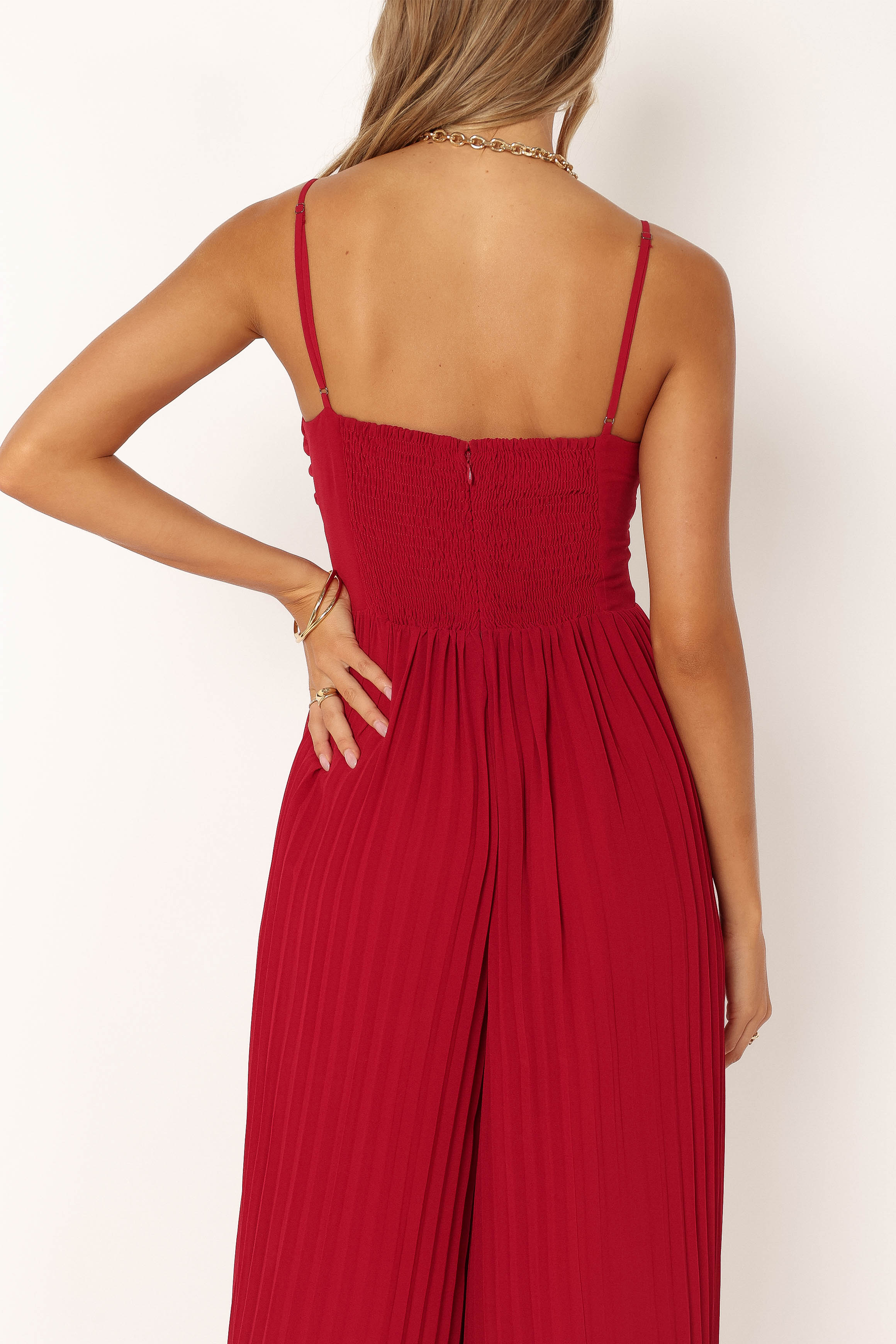 Alice Wide Leg Jumpsuit - Red