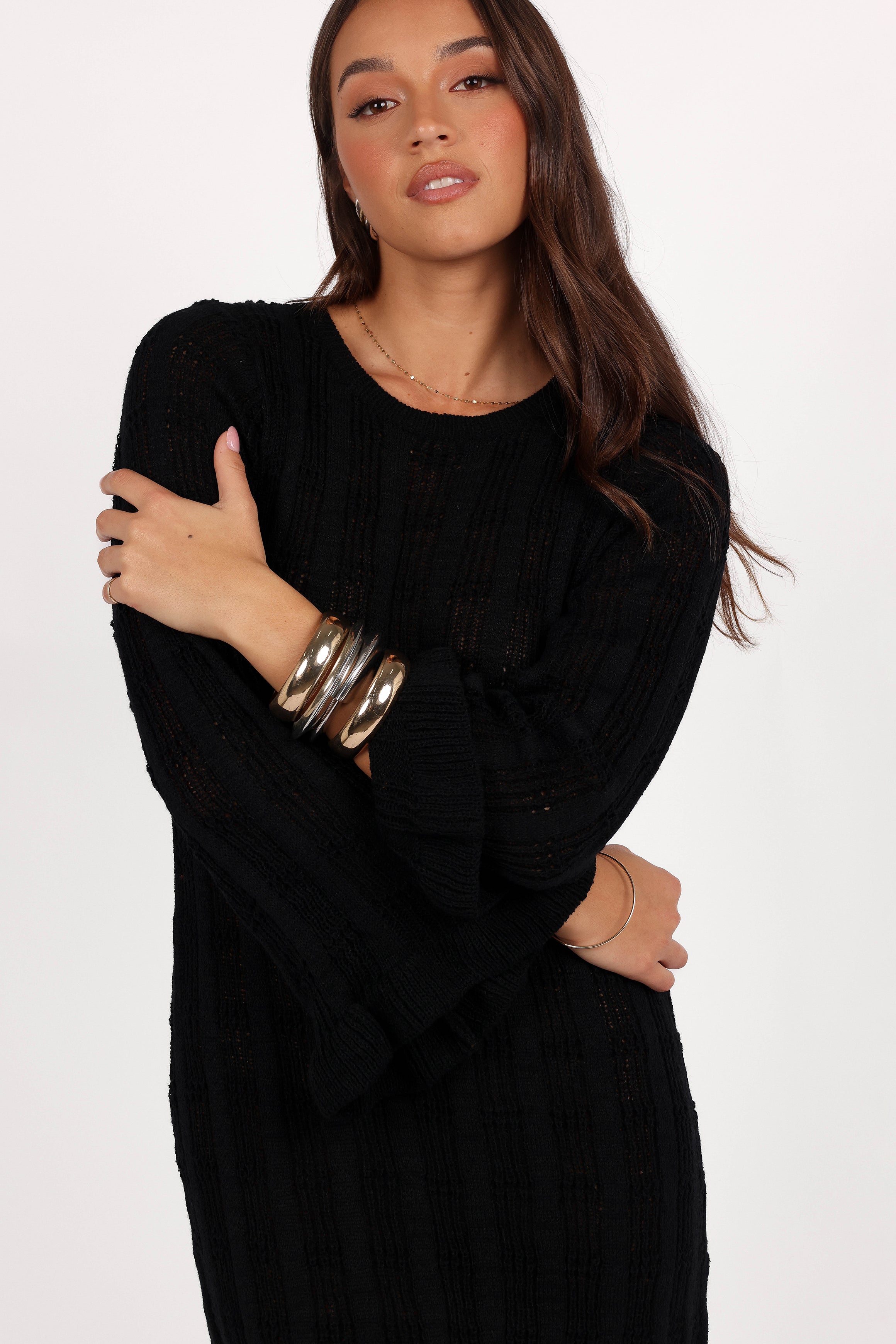 Colter Long Sleeve Maxi Dress - Black