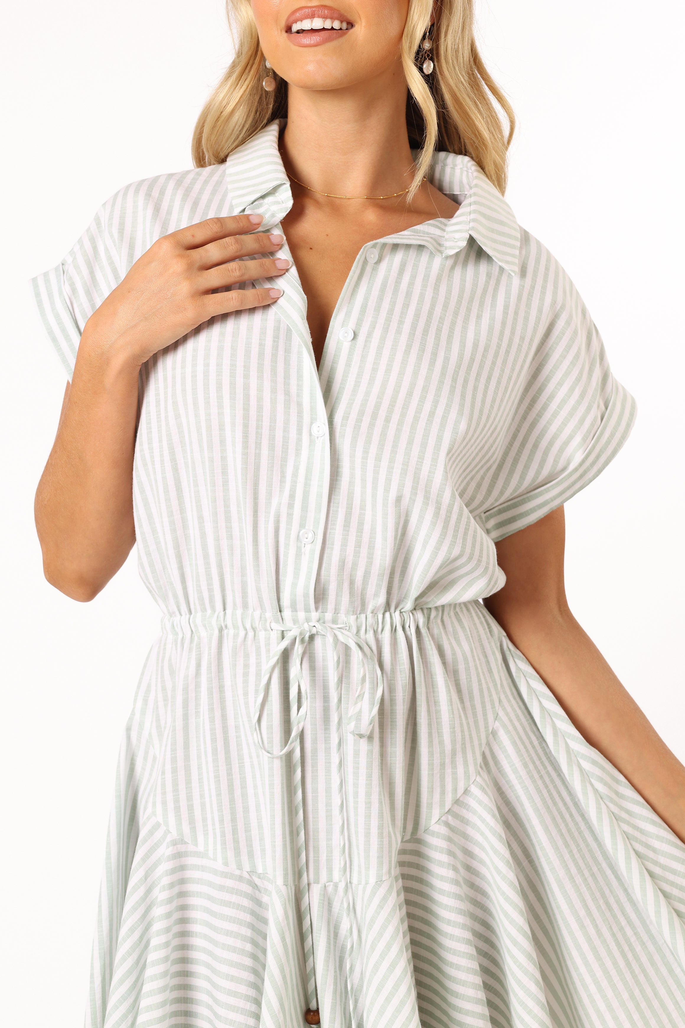 Ilsa Mini Dress - Sage Stripe