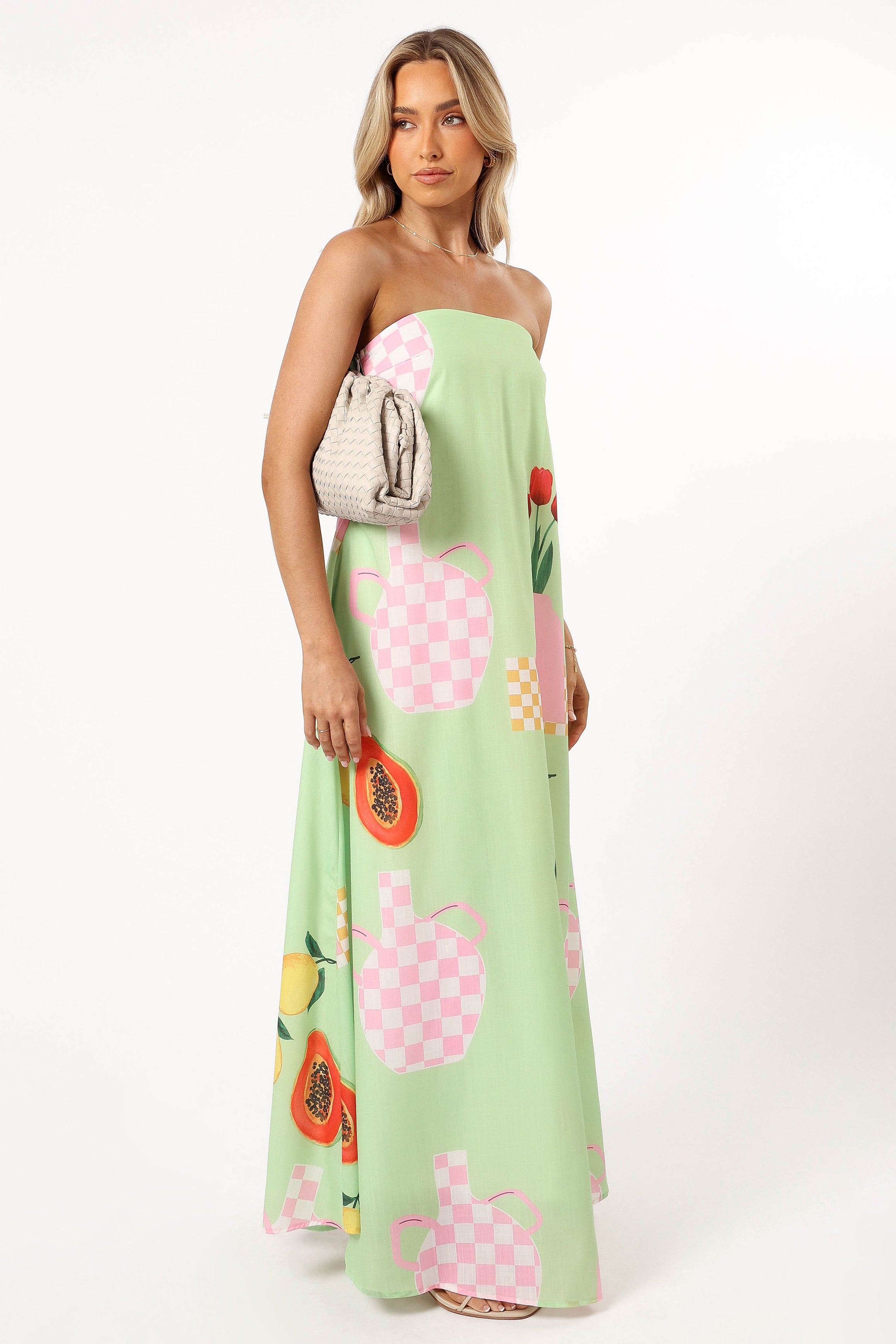 Piccolo Strapless Maxi Dress - Green Papaya