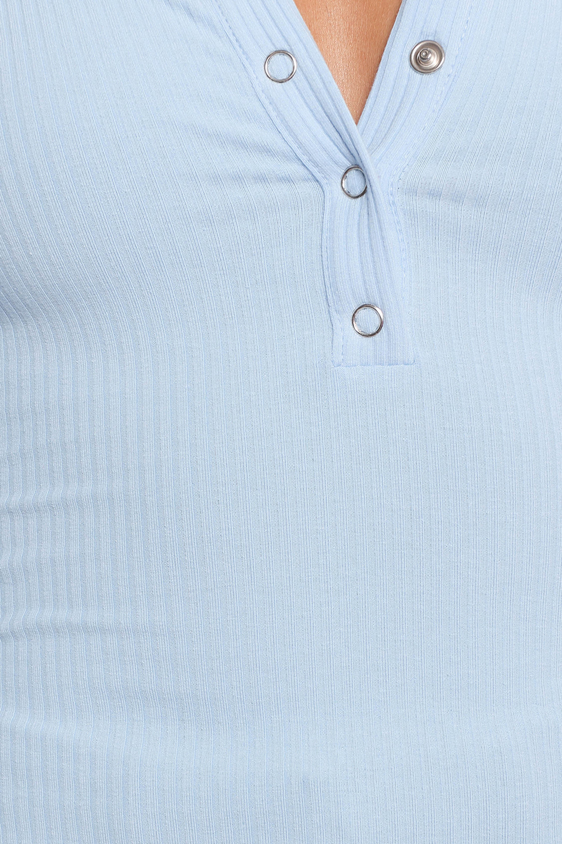 Dio Knit Henley - Light Blue