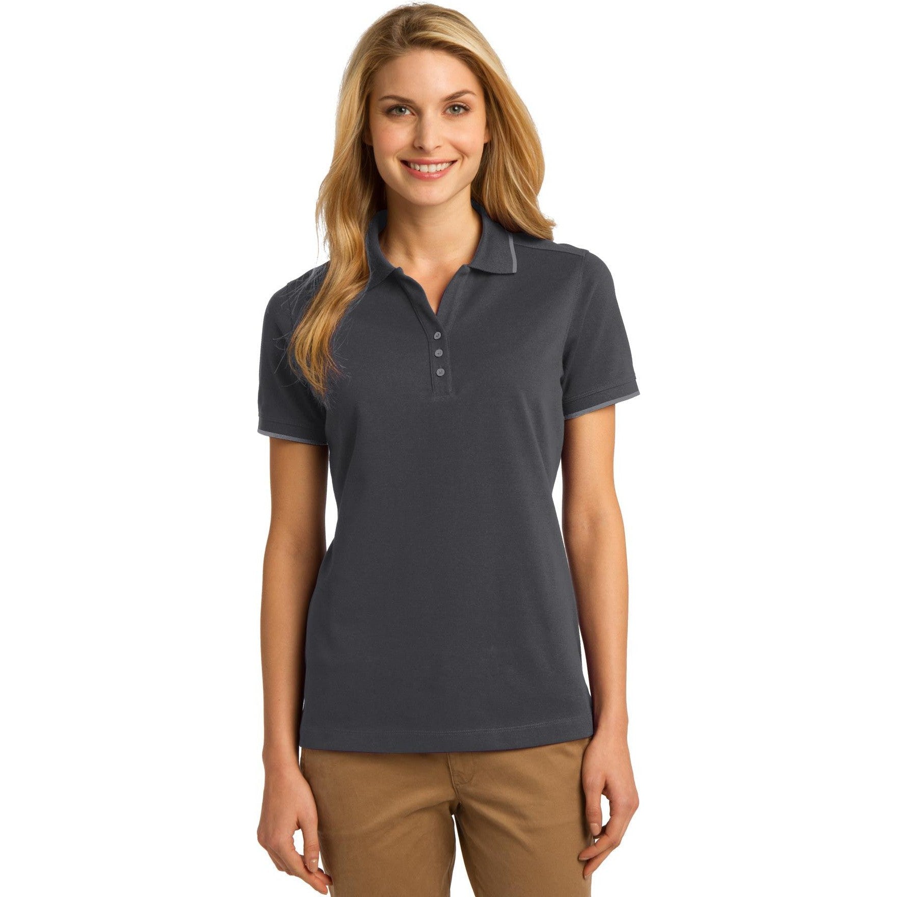 CLOSEOUT - Port Authority Ladies Rapid Dry Tipped Polo