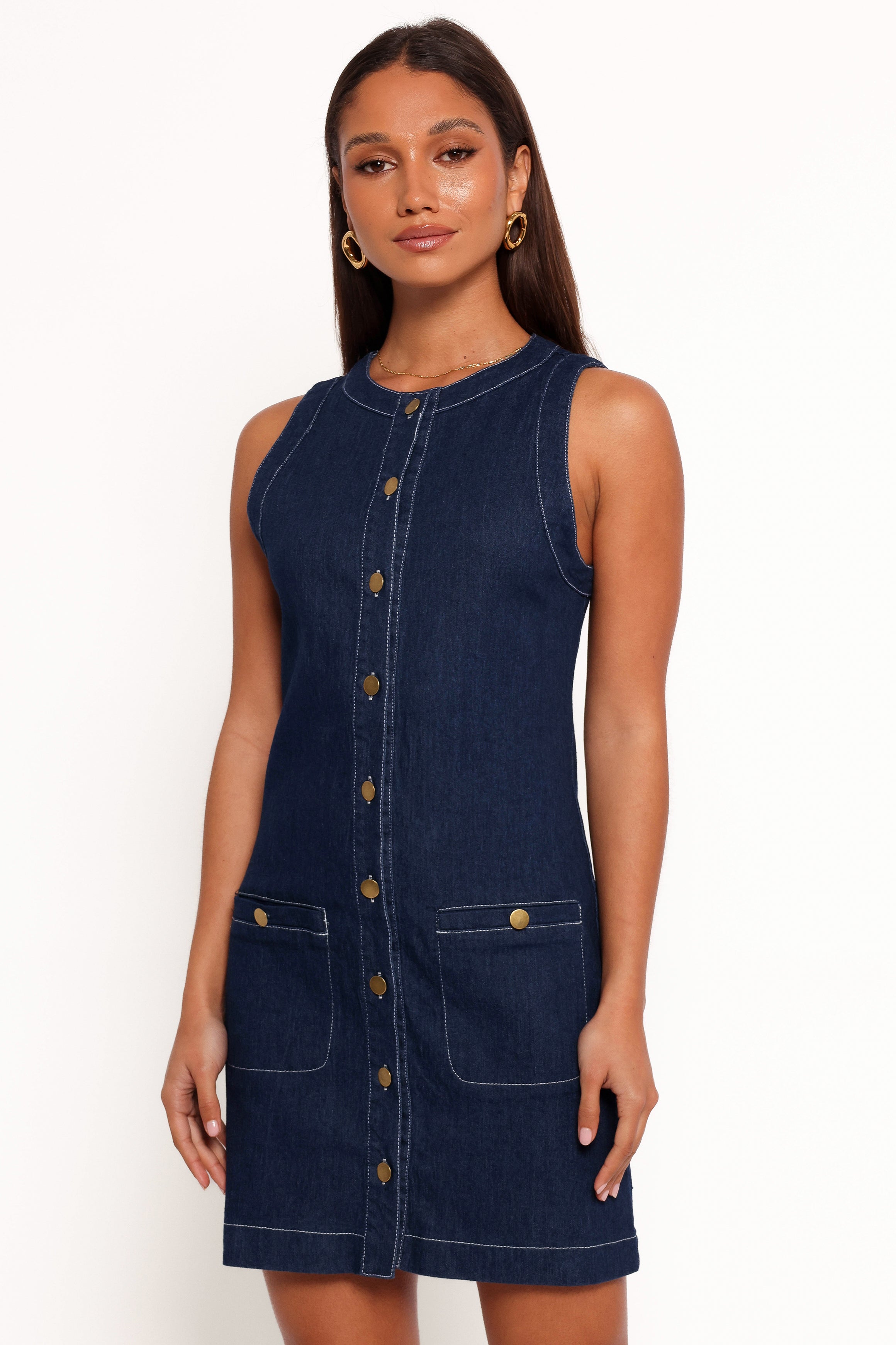 Lisa Mini Dress - Medium Denim