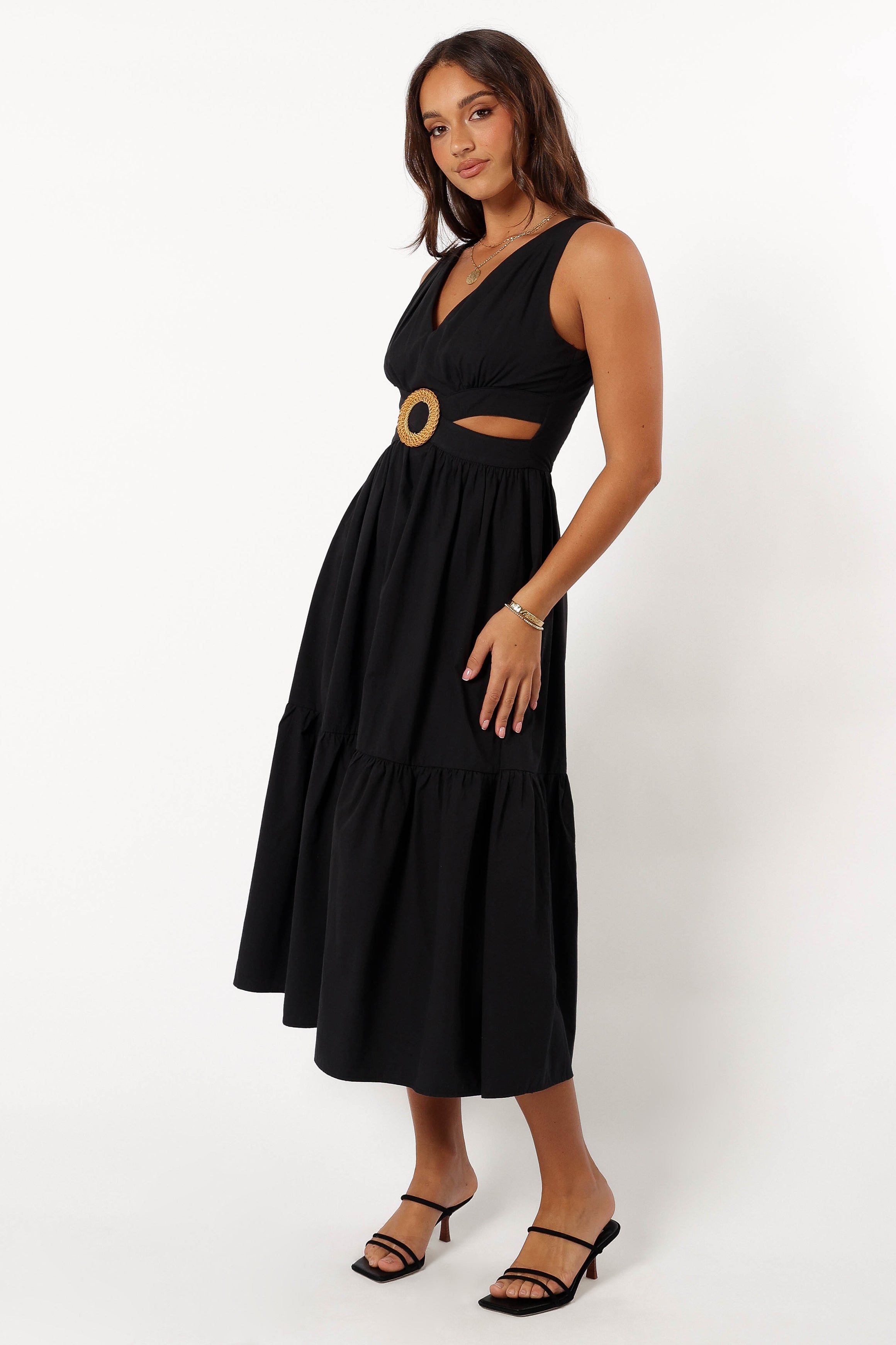 Carmella Midi Dress - Black