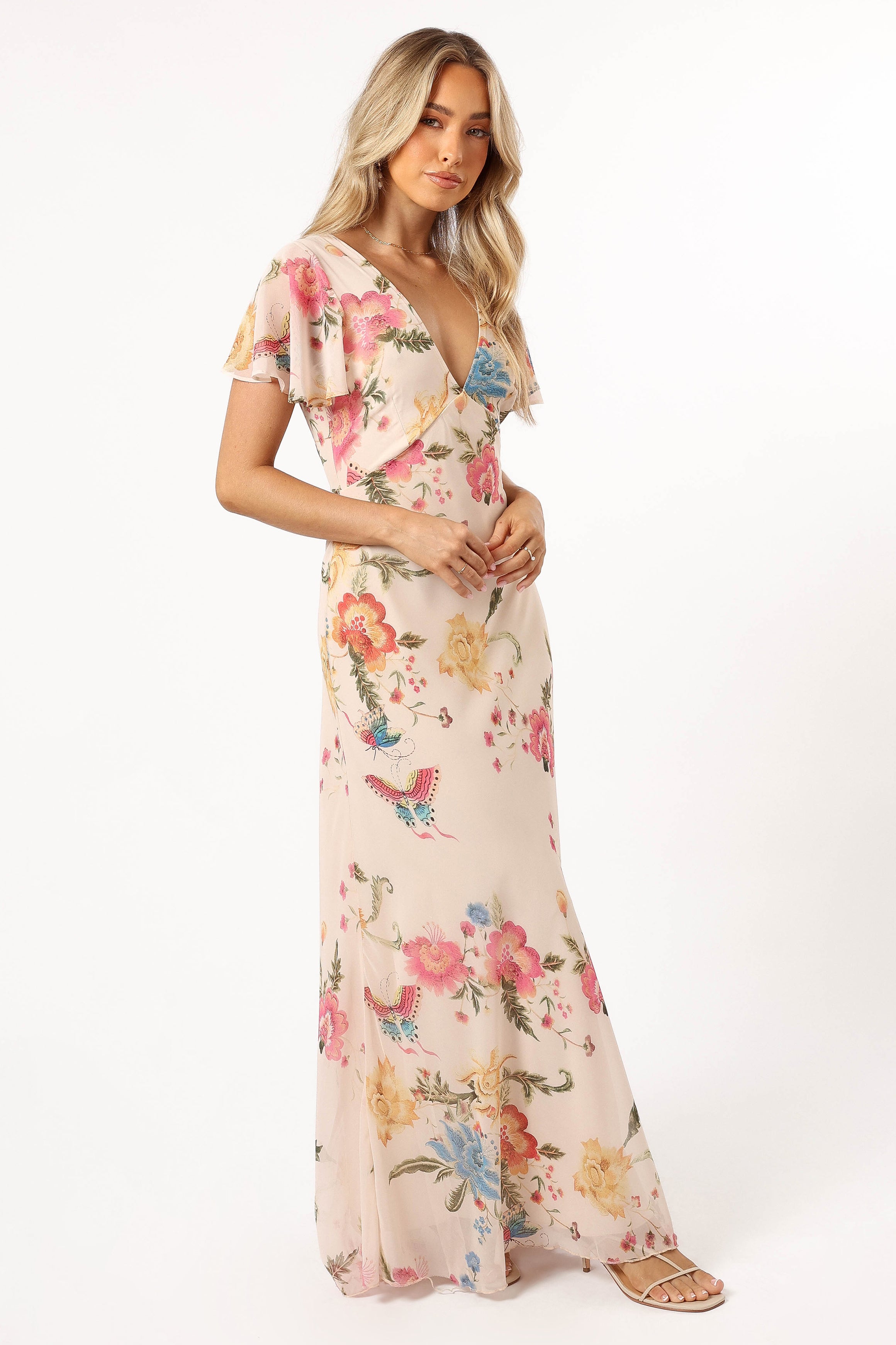 Viola Maxi Dress - Sand Pink