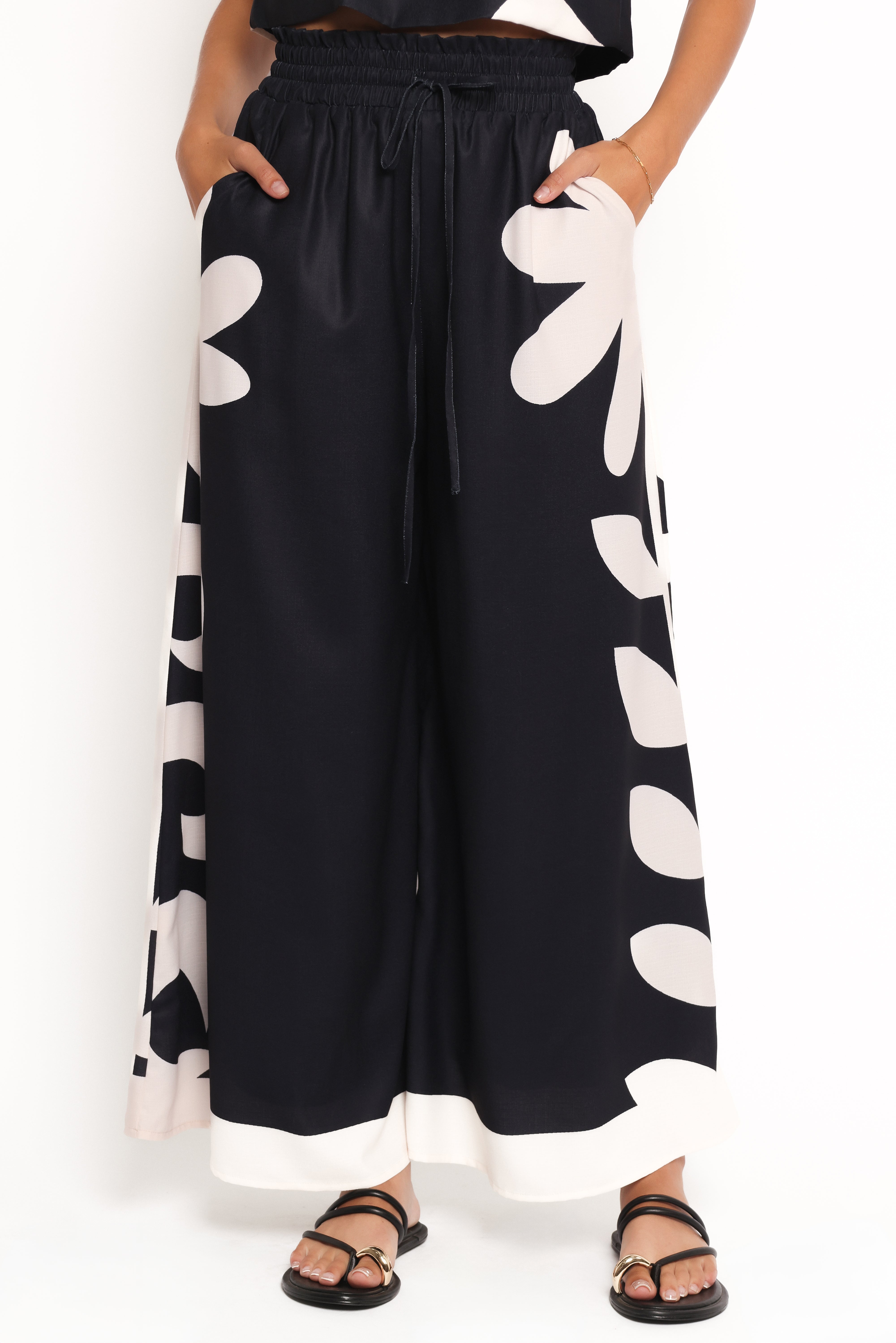 Timothy Pant Set - Black/Cream