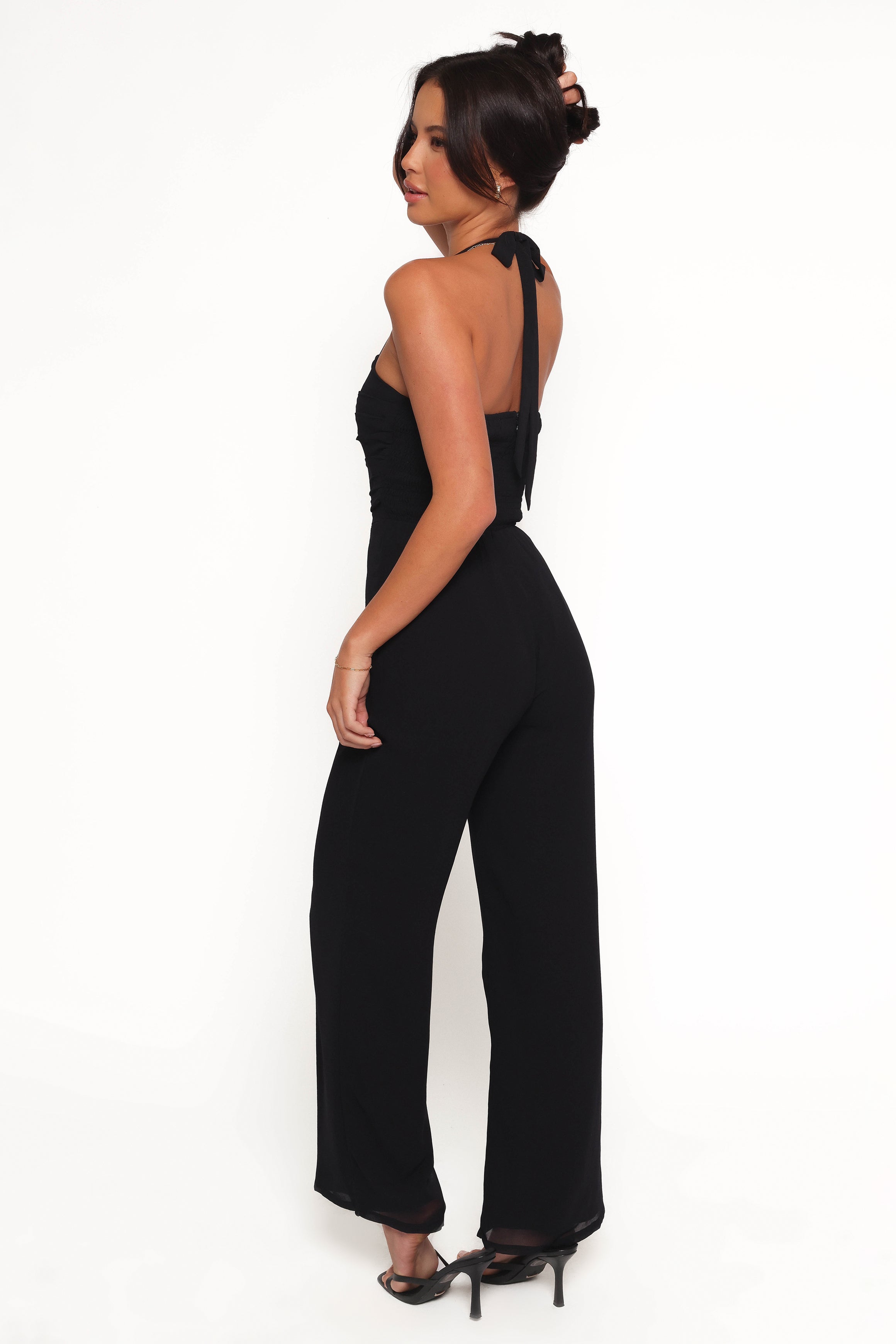 Amhran Halter Jumpsuit - Black