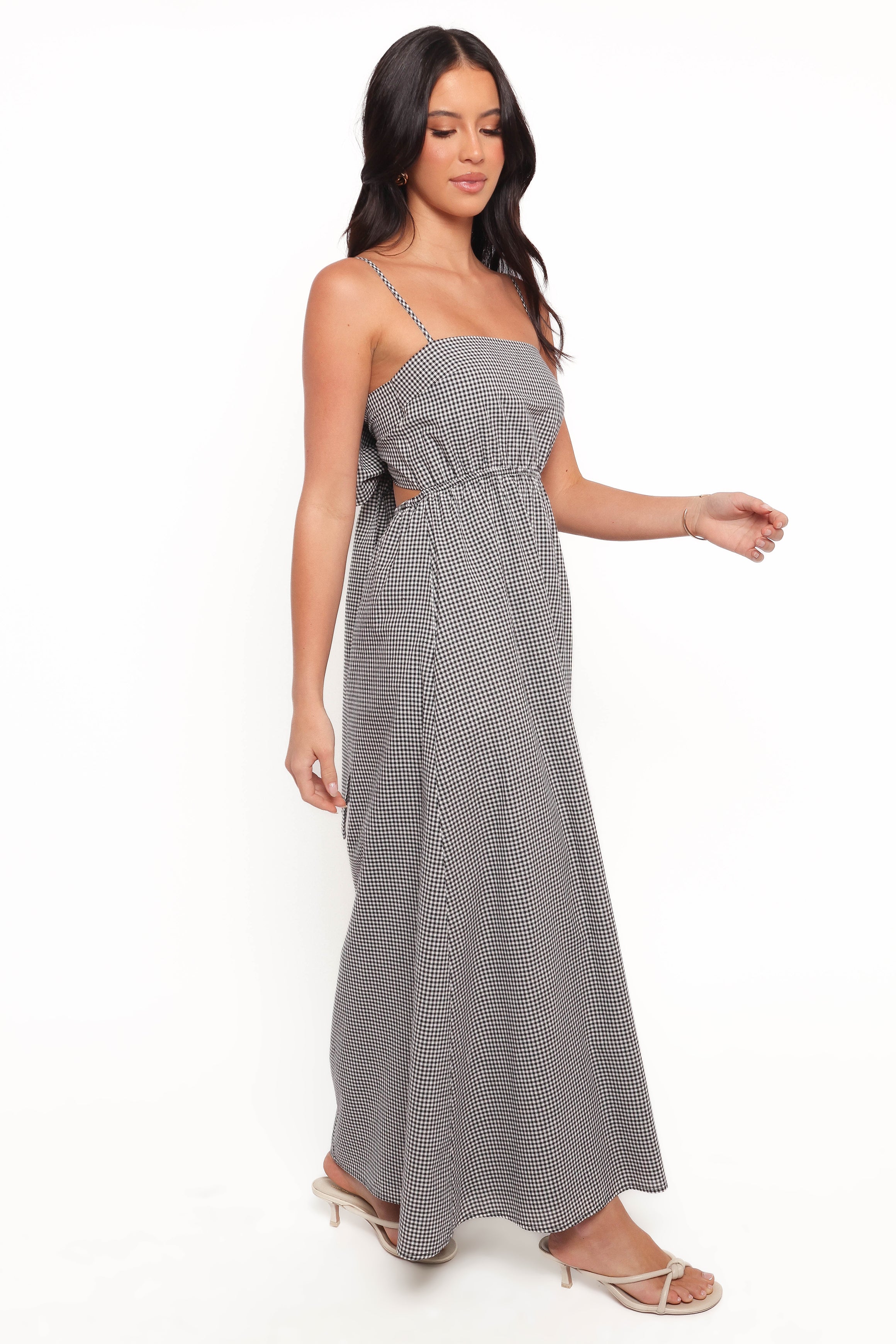 Serene Maxi Dress - Black Gingham