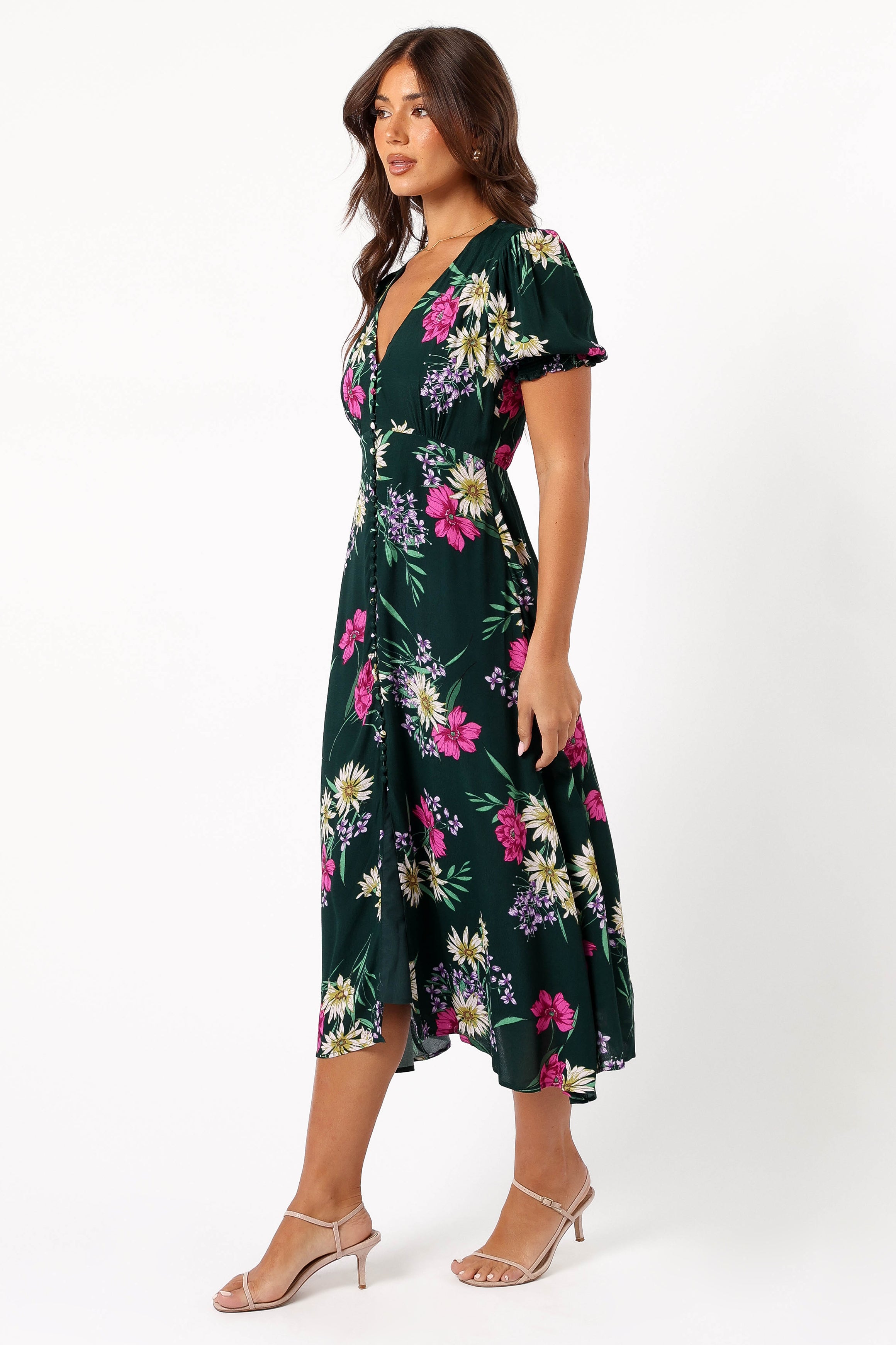 Mazie Floral Midi Dress - Eden Florals