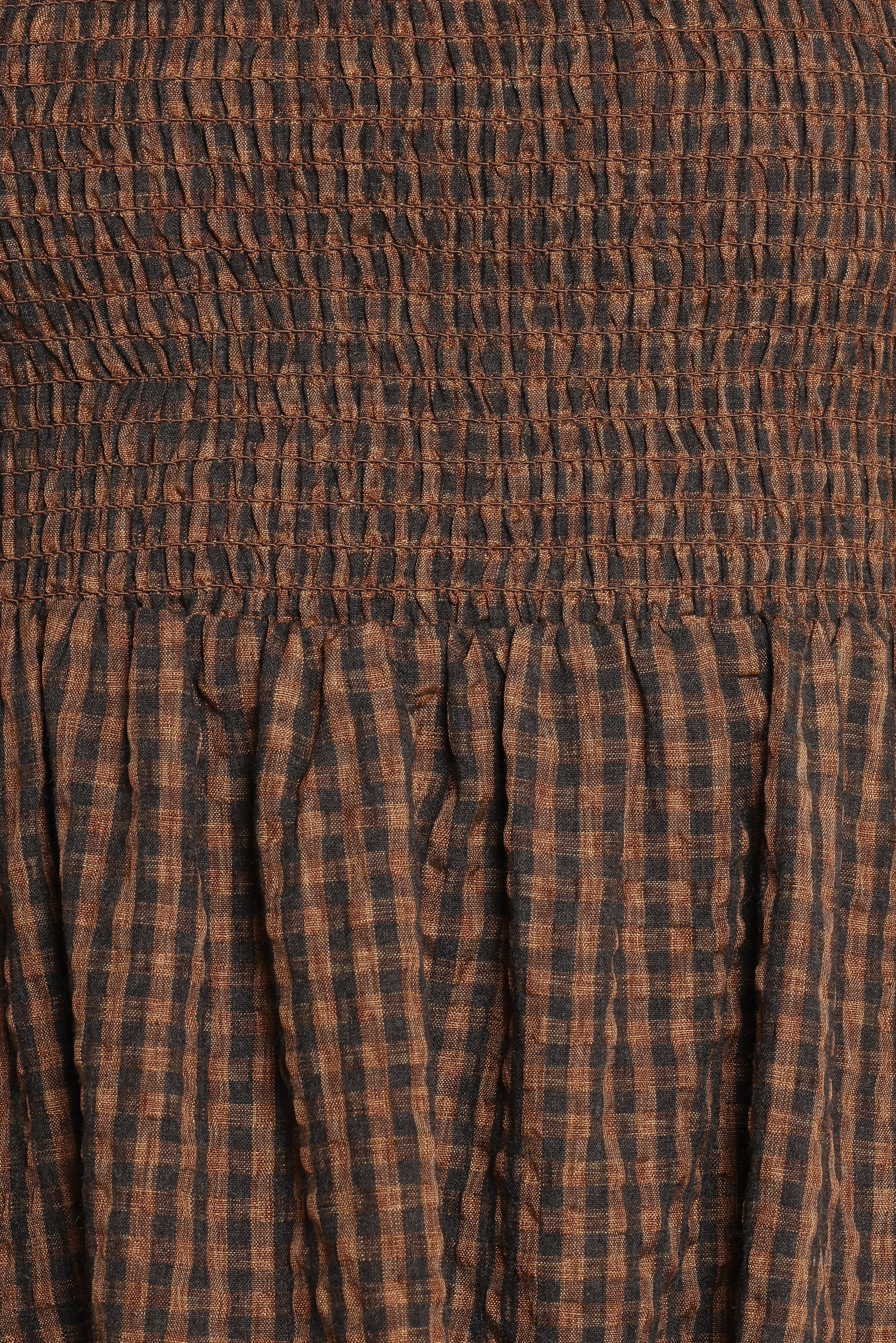 Cyrena Maxi Dress - Brown Check