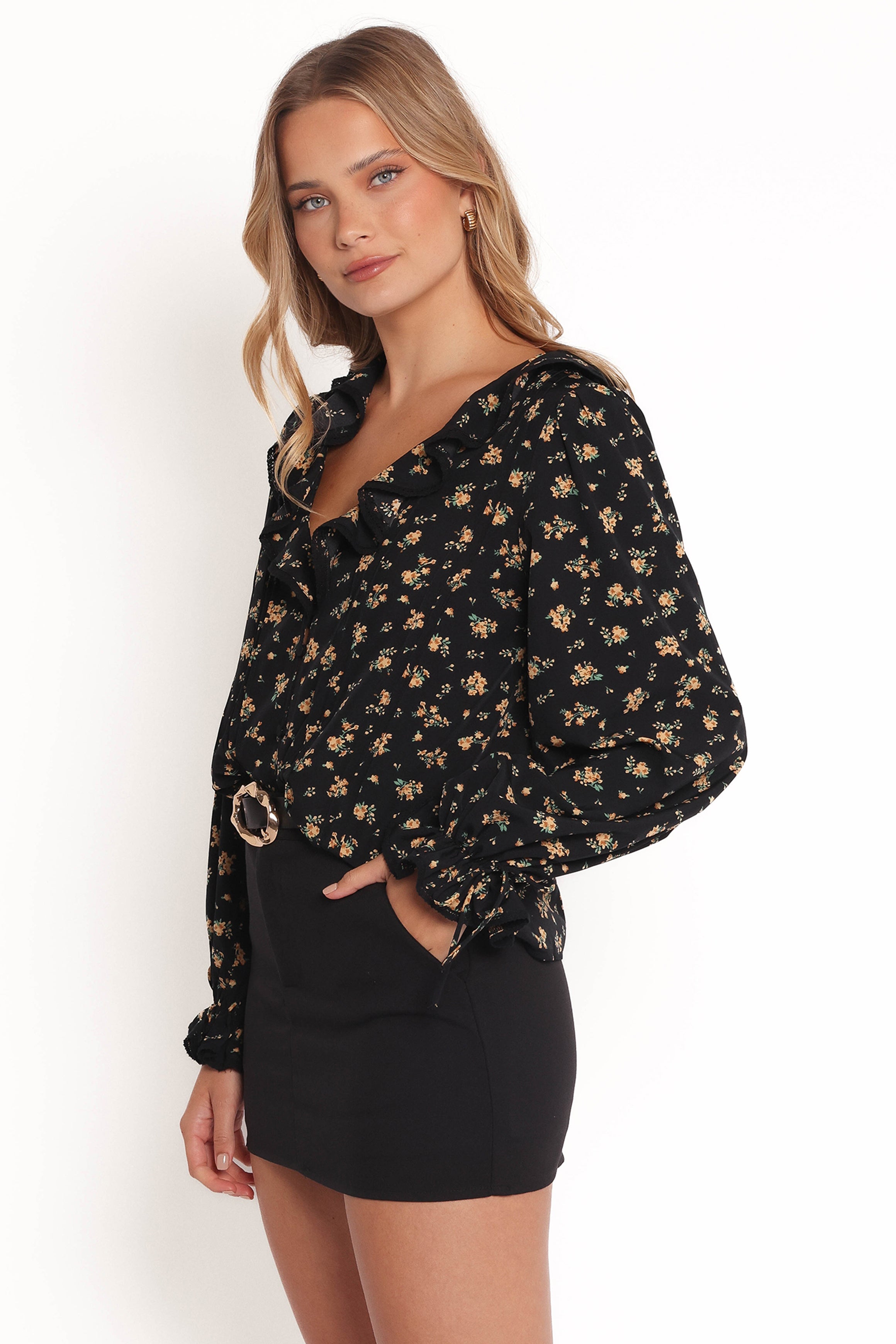 Polli Top - Black Floral