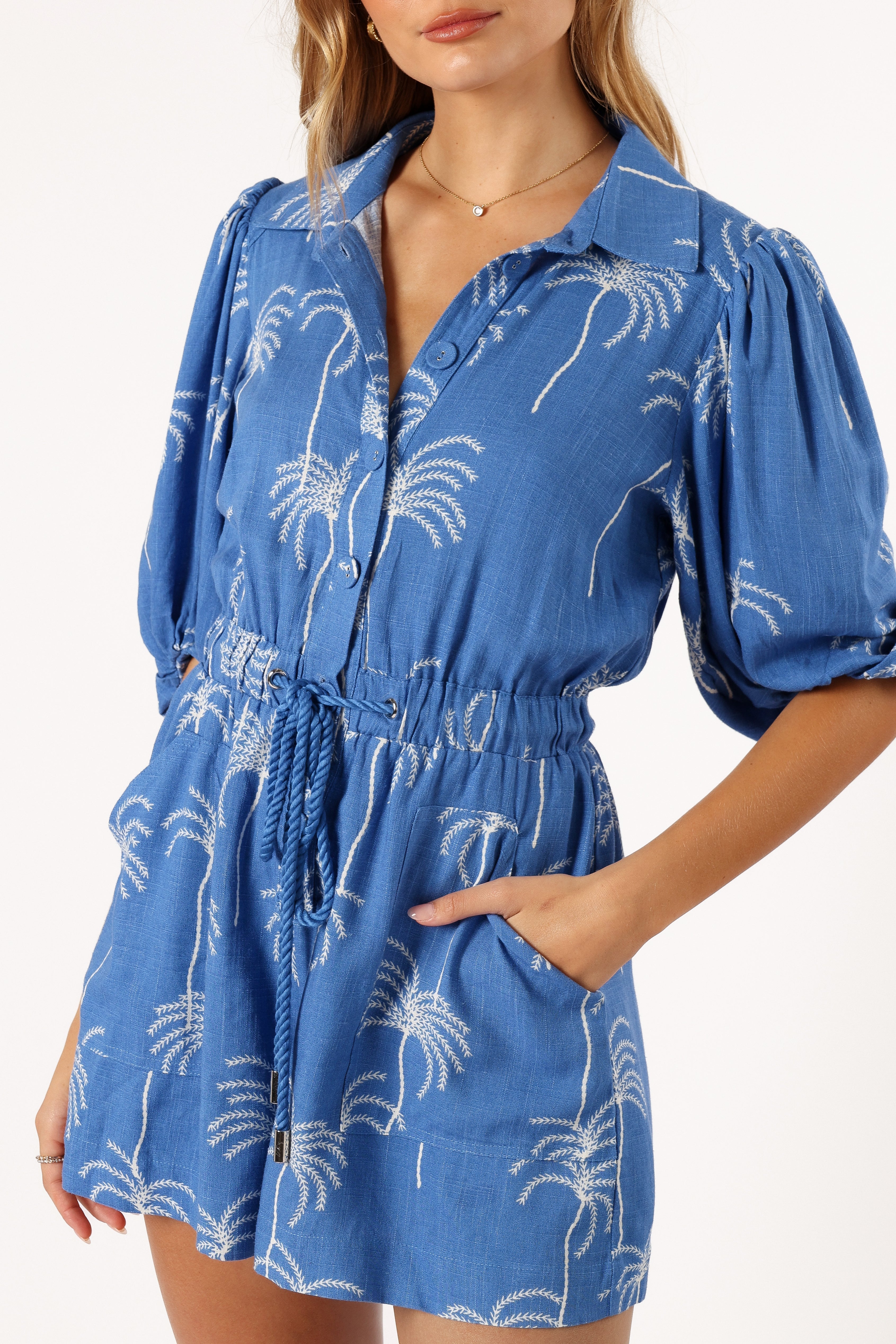 Gina Romper - Blue Print