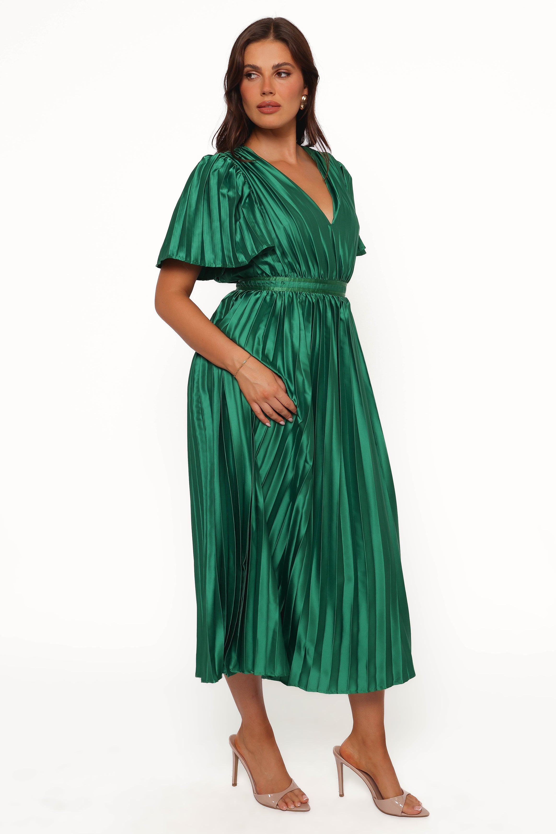 Keelah Midi Dress - Emerald Green