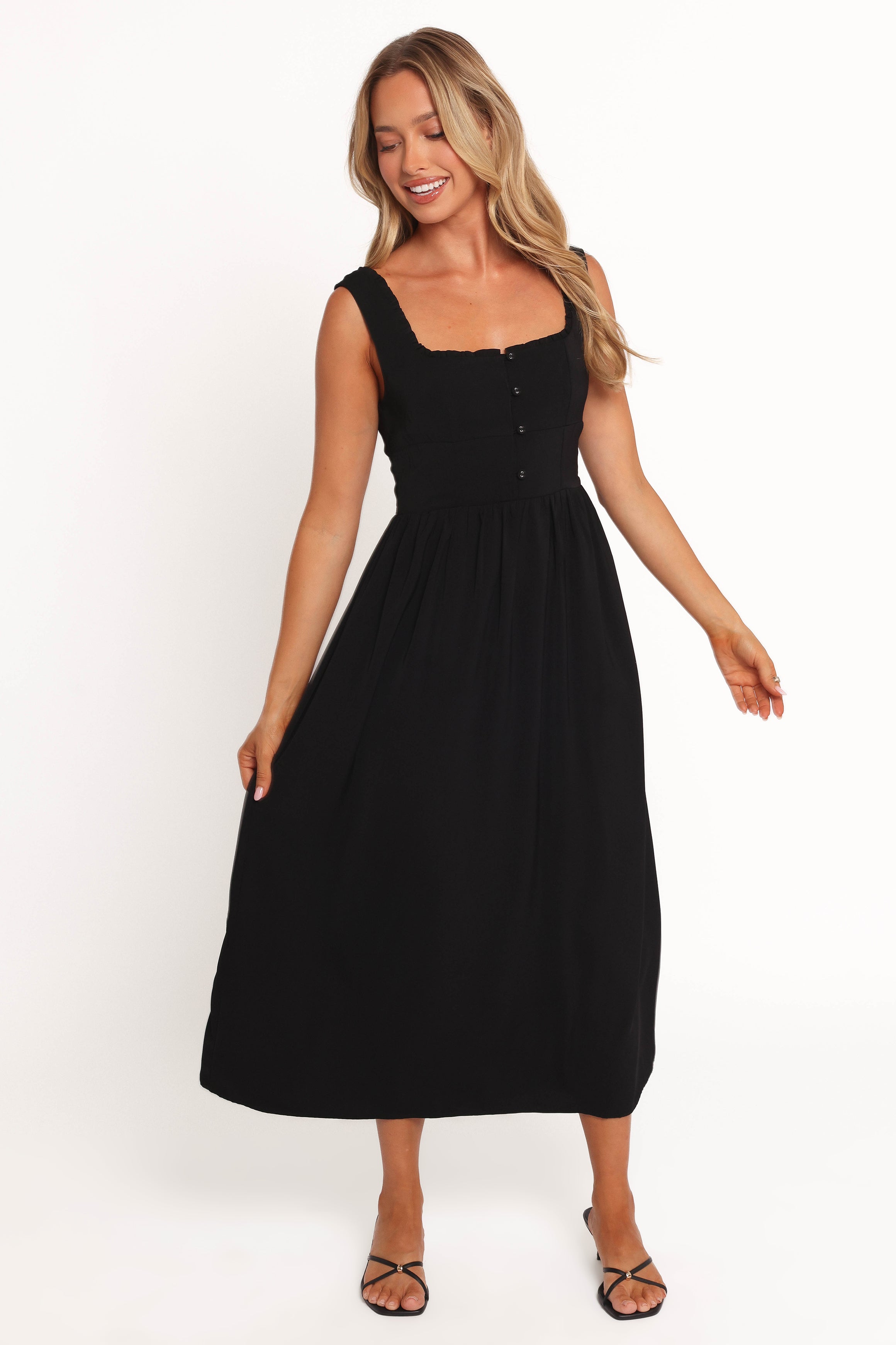 Melrose Midi Dress - Black