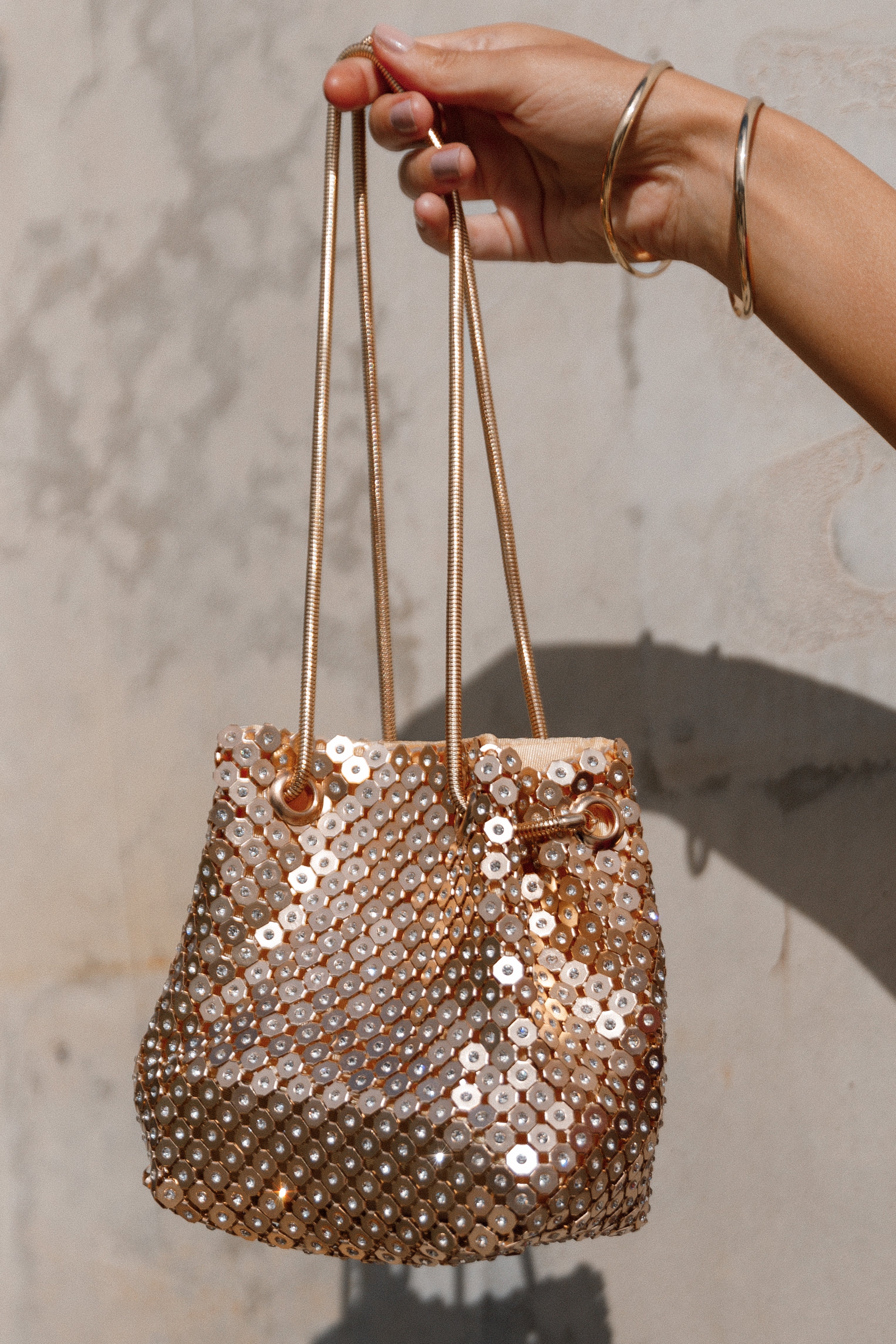 Valentina Embellished Bag - Gold