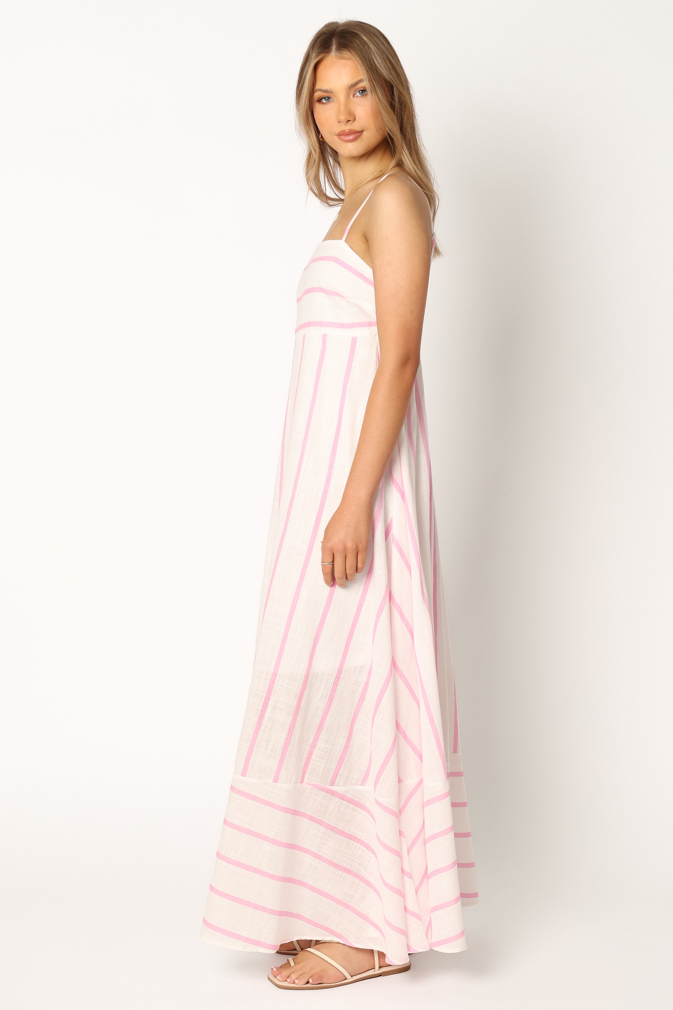 Seville Maxi Dress - Pink Stripe