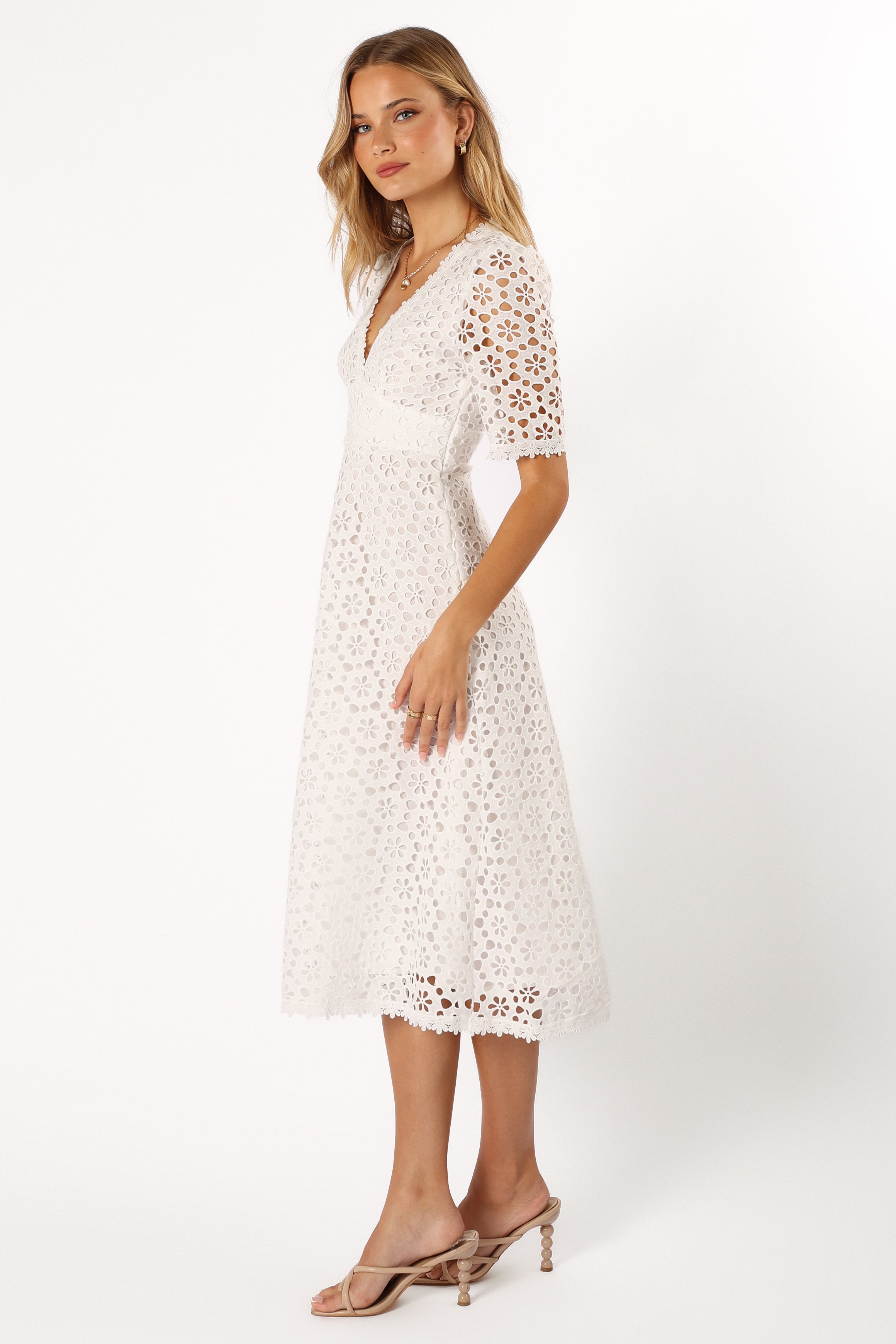 Camellia Midi Dress - White