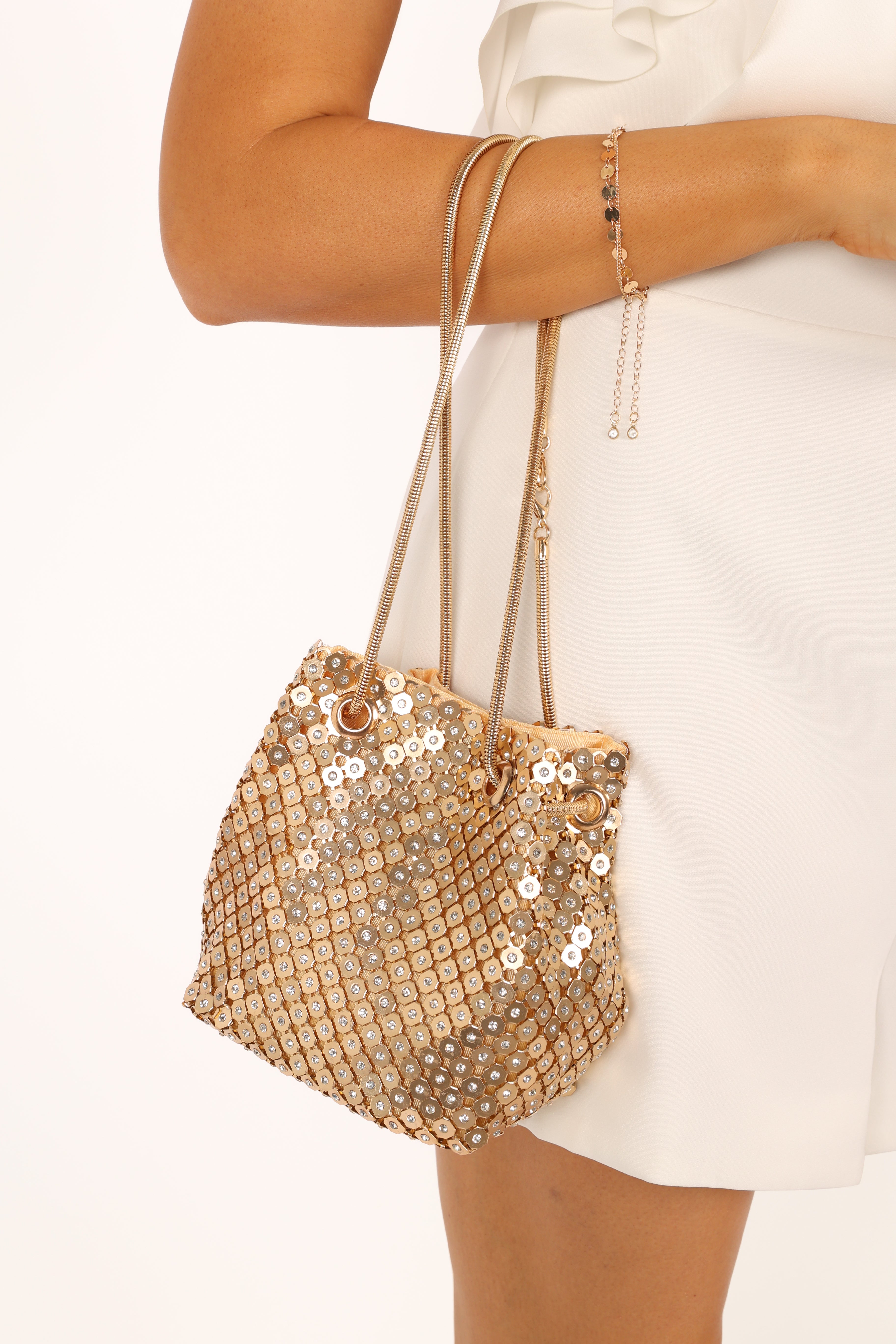 Valentina Embellished Bag - Gold