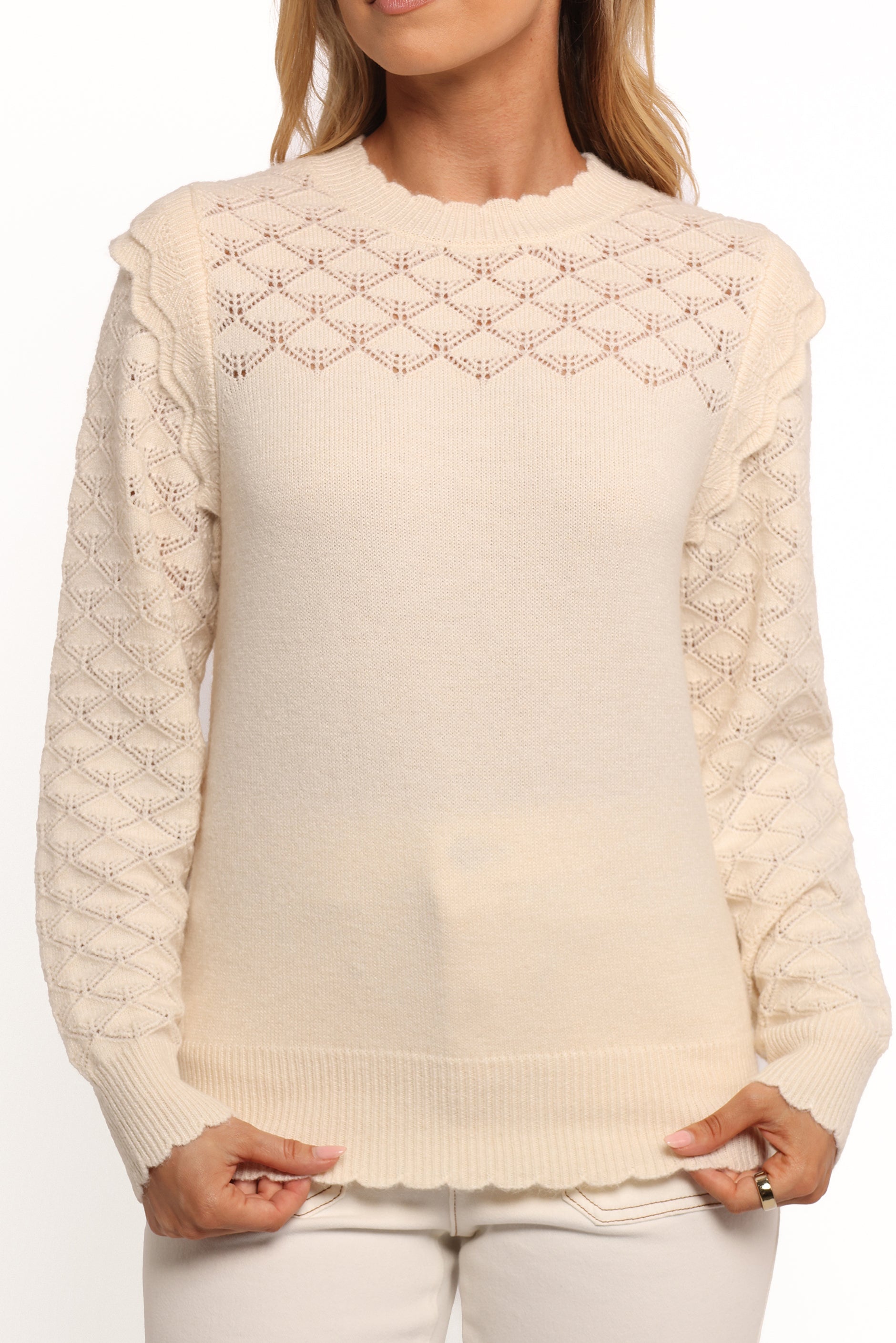 Roseanne Knit Sweater - Cream