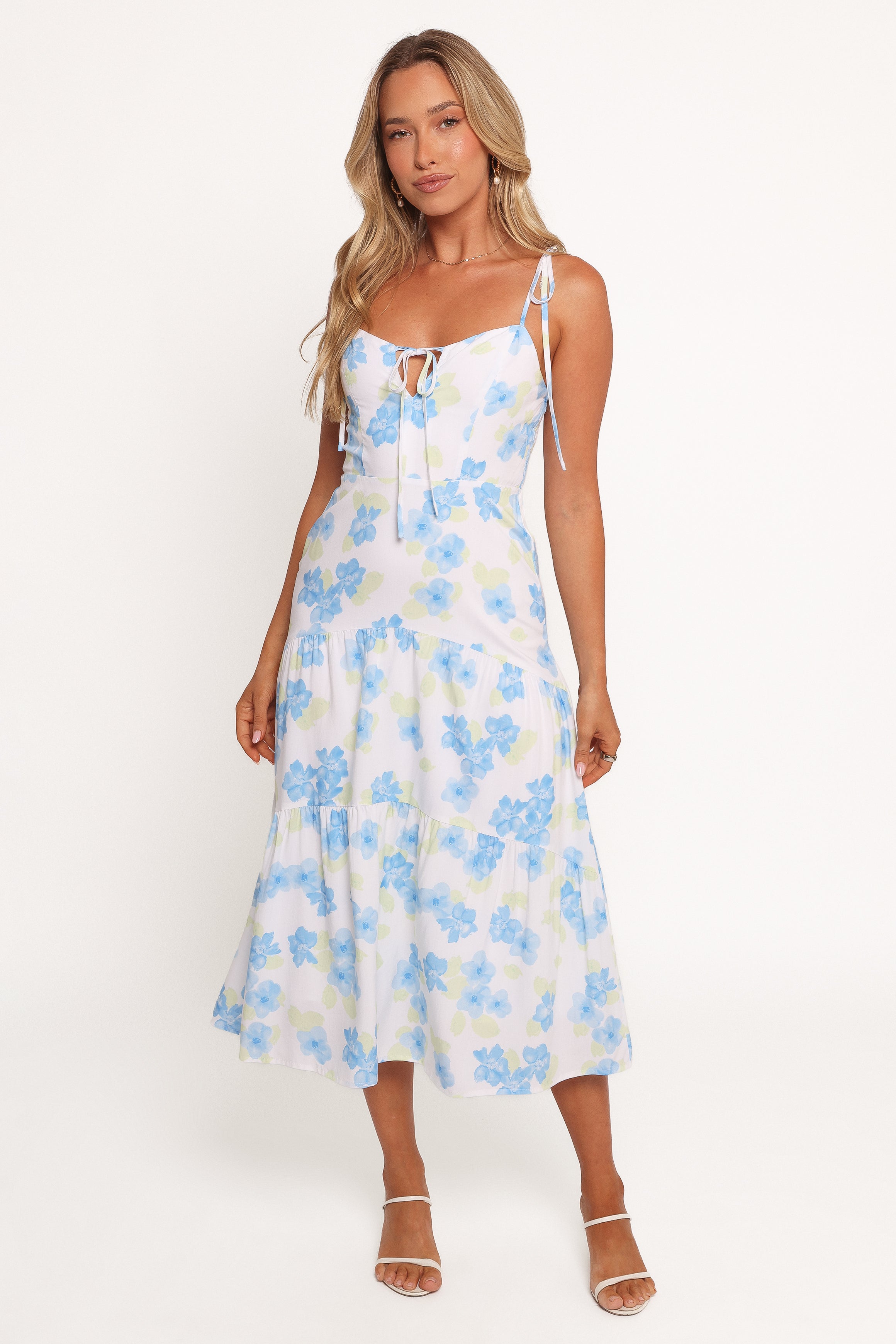 Kieran Midi Dress - Blue Floral