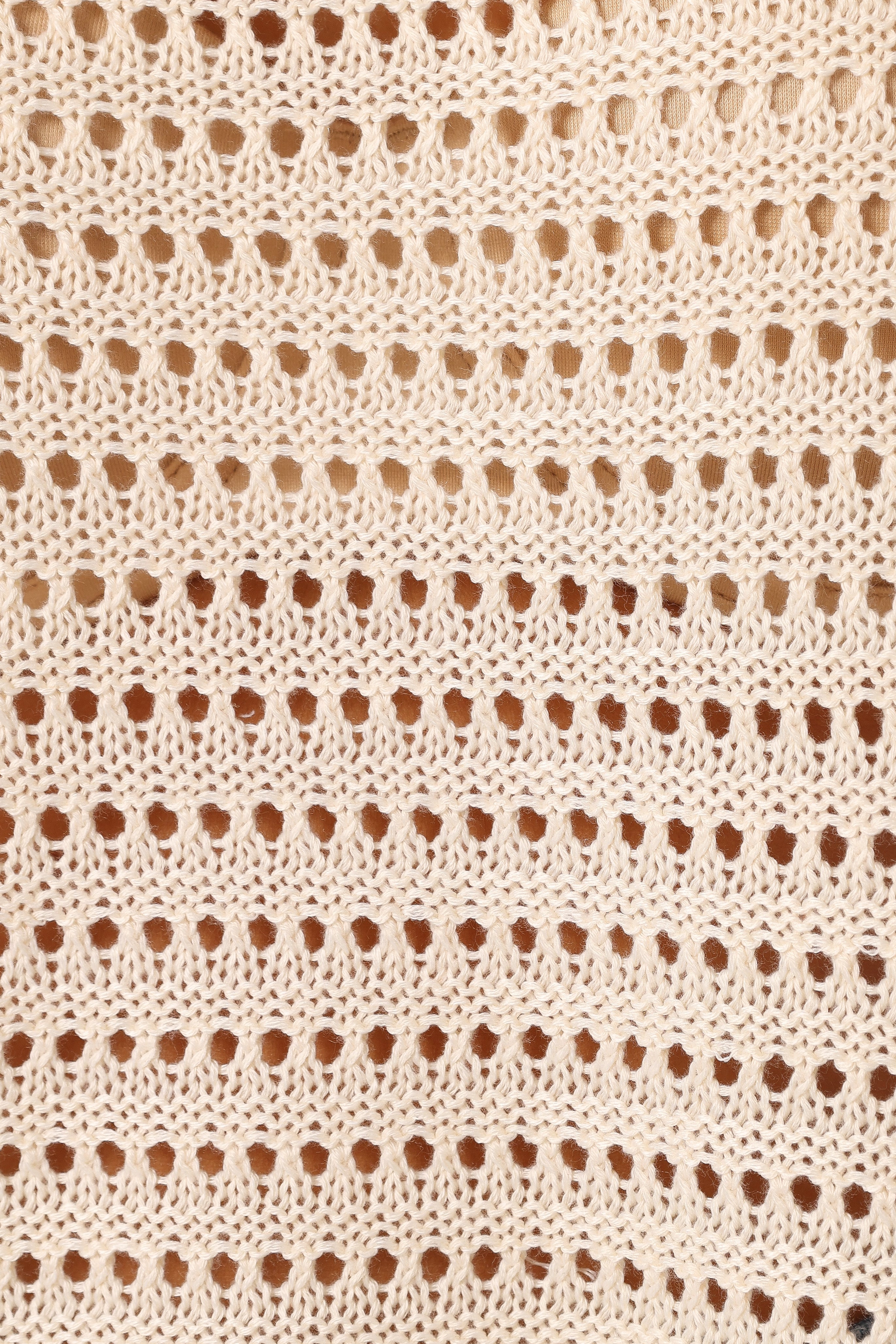 Tricia Open Weave Knit Sweater - Cream