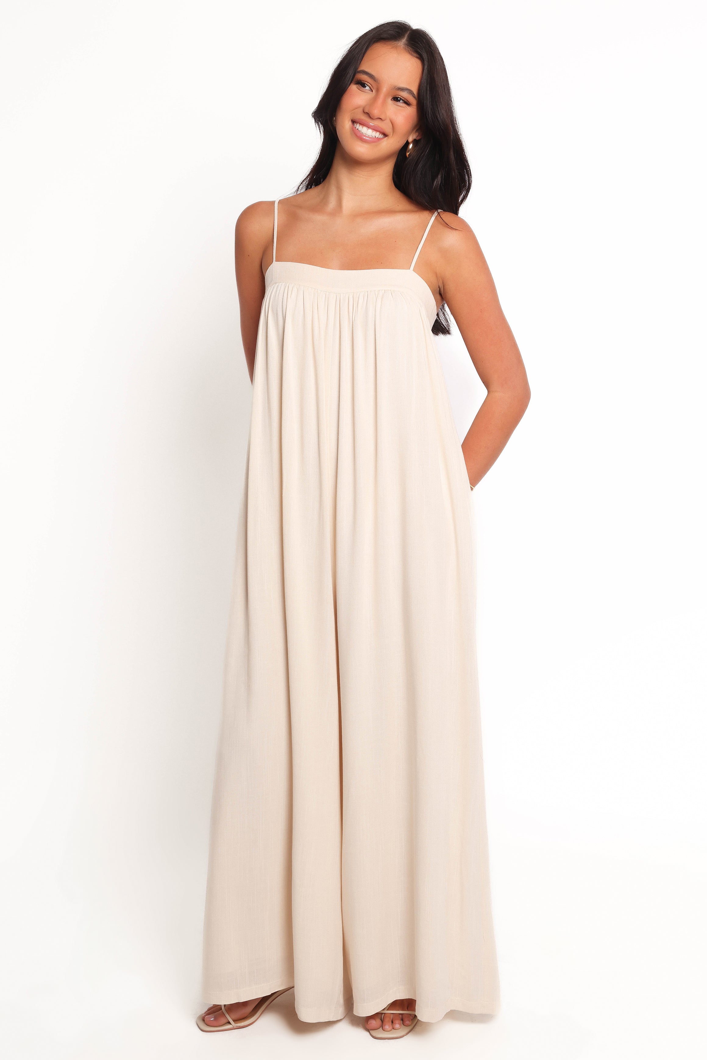 Abegail Flowy Jumpsuit - Cream