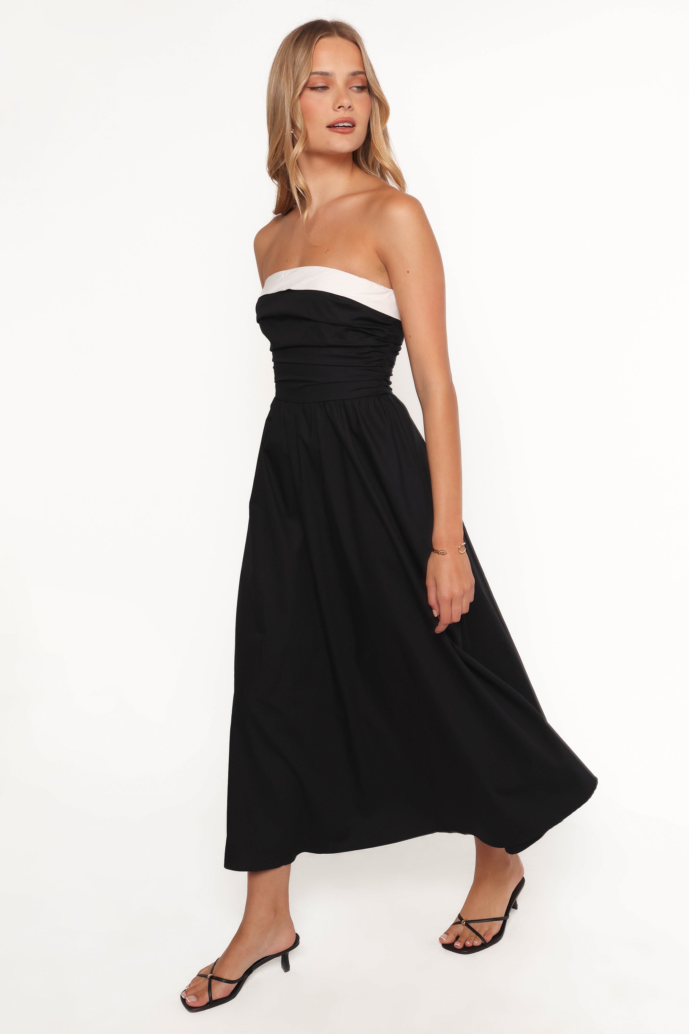 Marais Strapless Midi Dress - Black