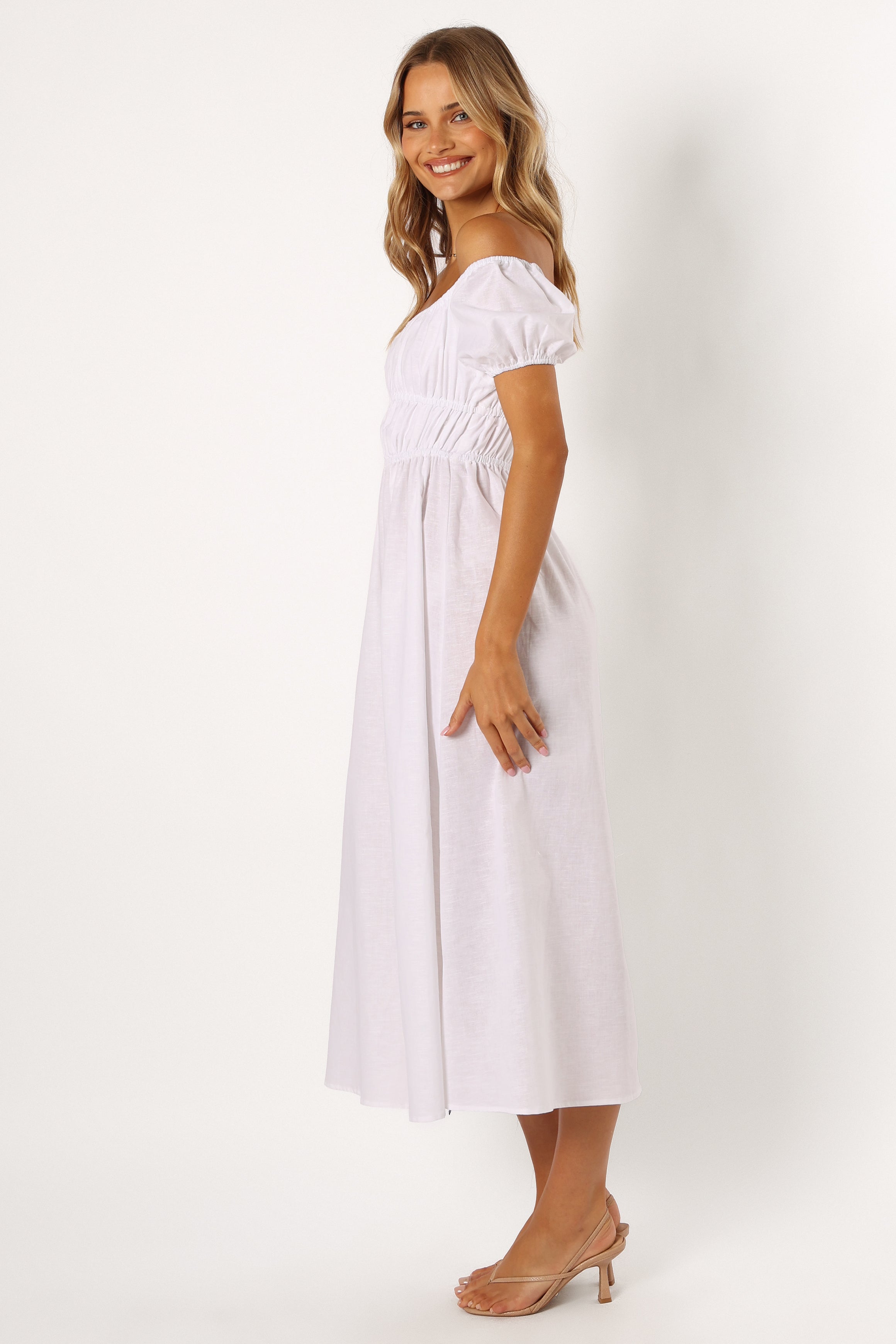 Sofia Off Shoulder Maxi Dress - White