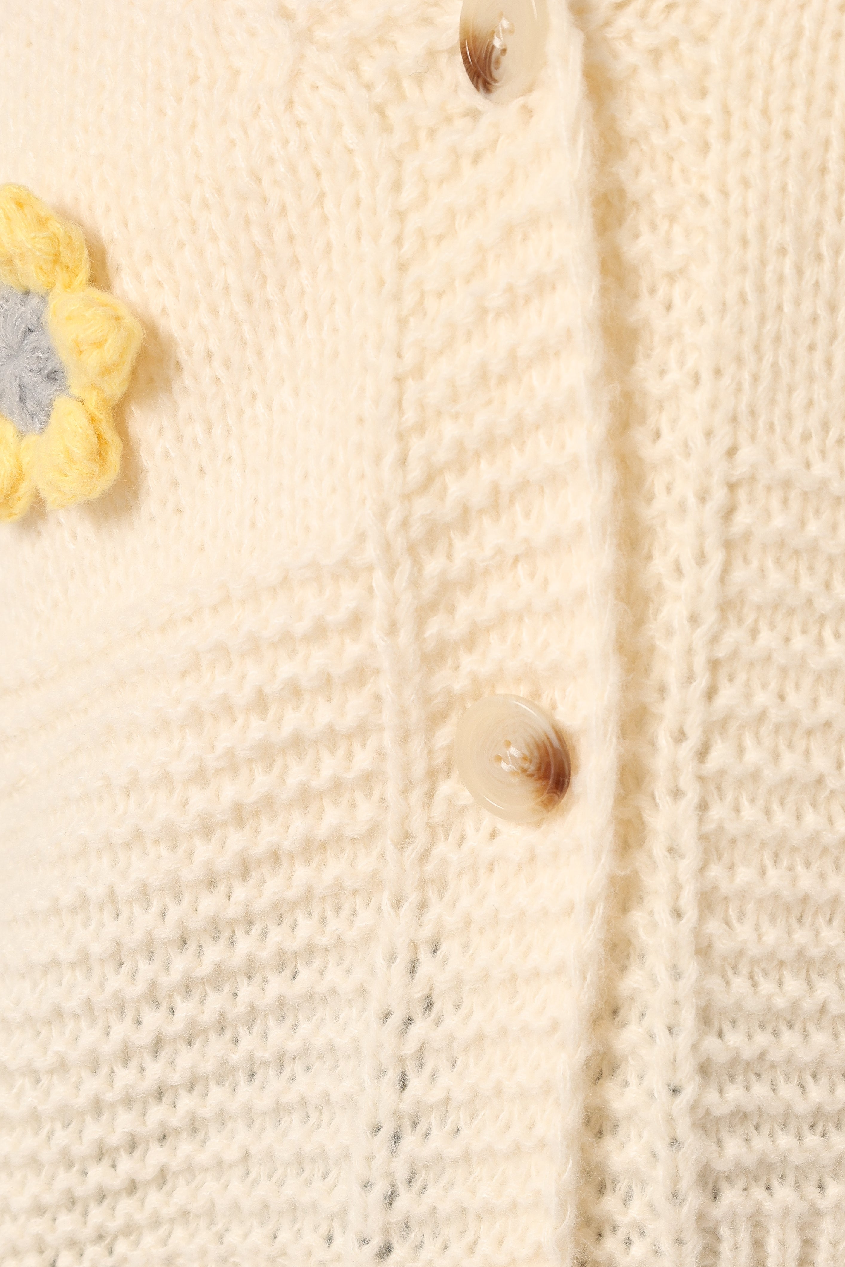 Sienna Flower Cardigan - Cream