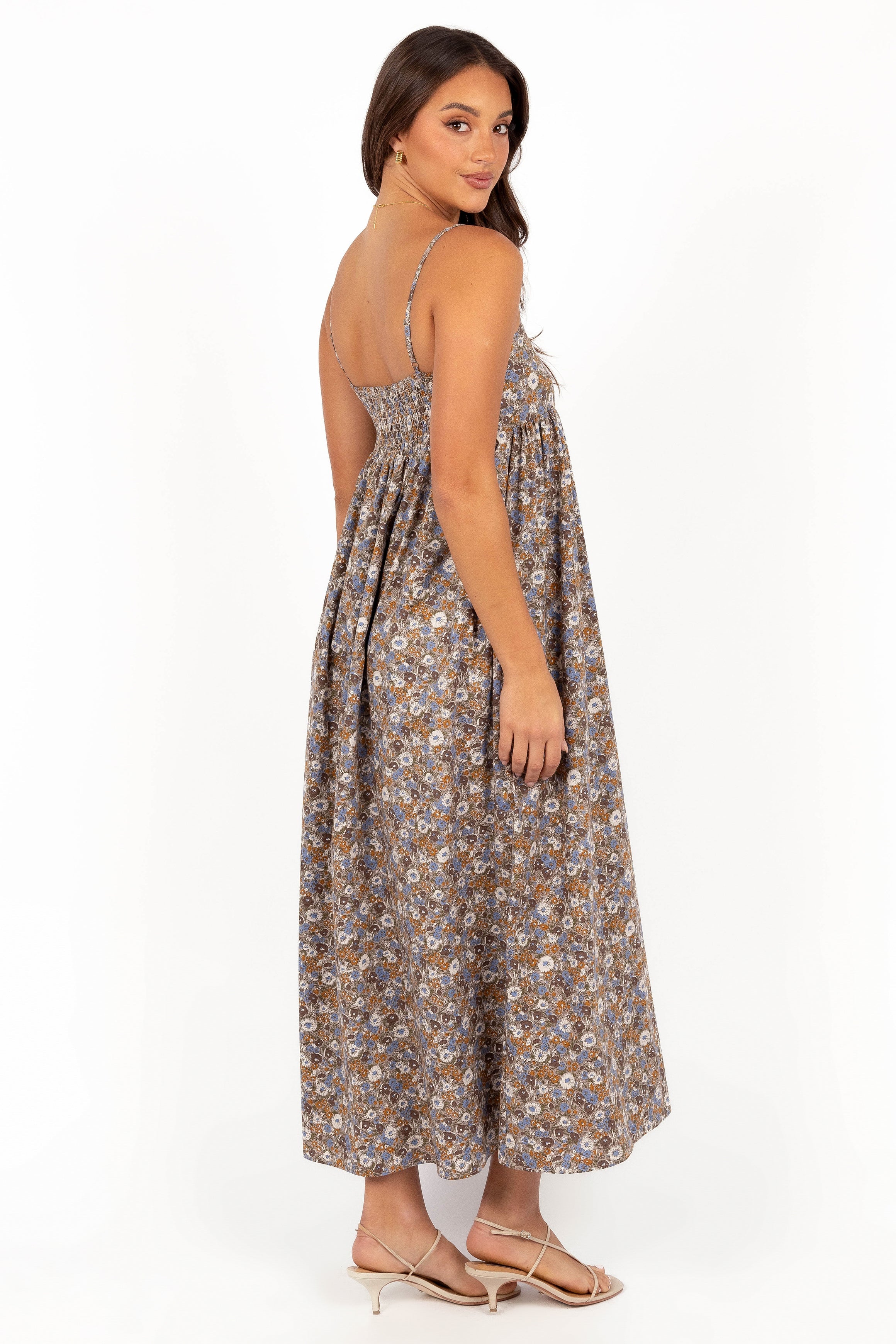 Andy Maxi Dress - Olive Ditsy Floral