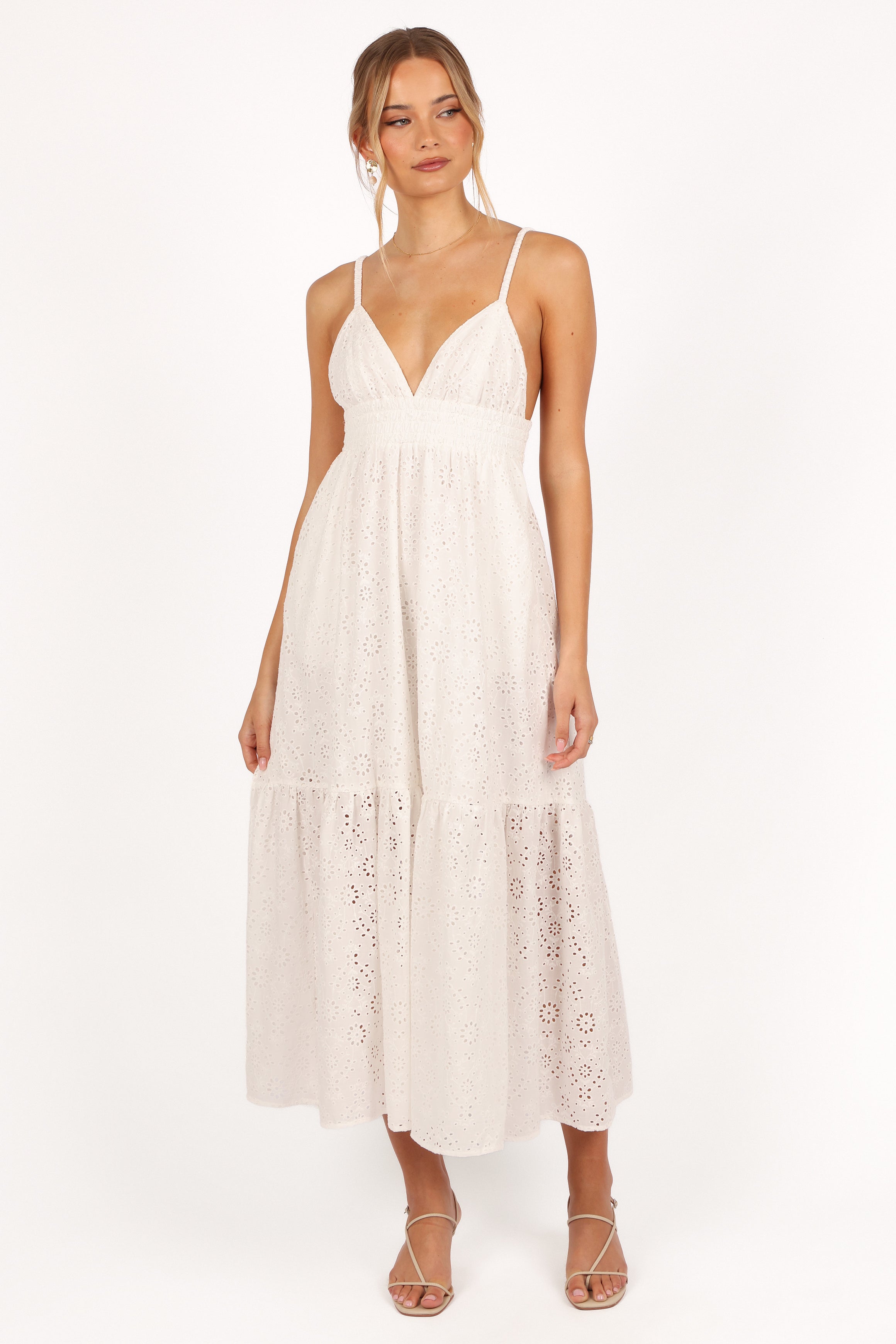 Ivannah Midi Dress - Ivory