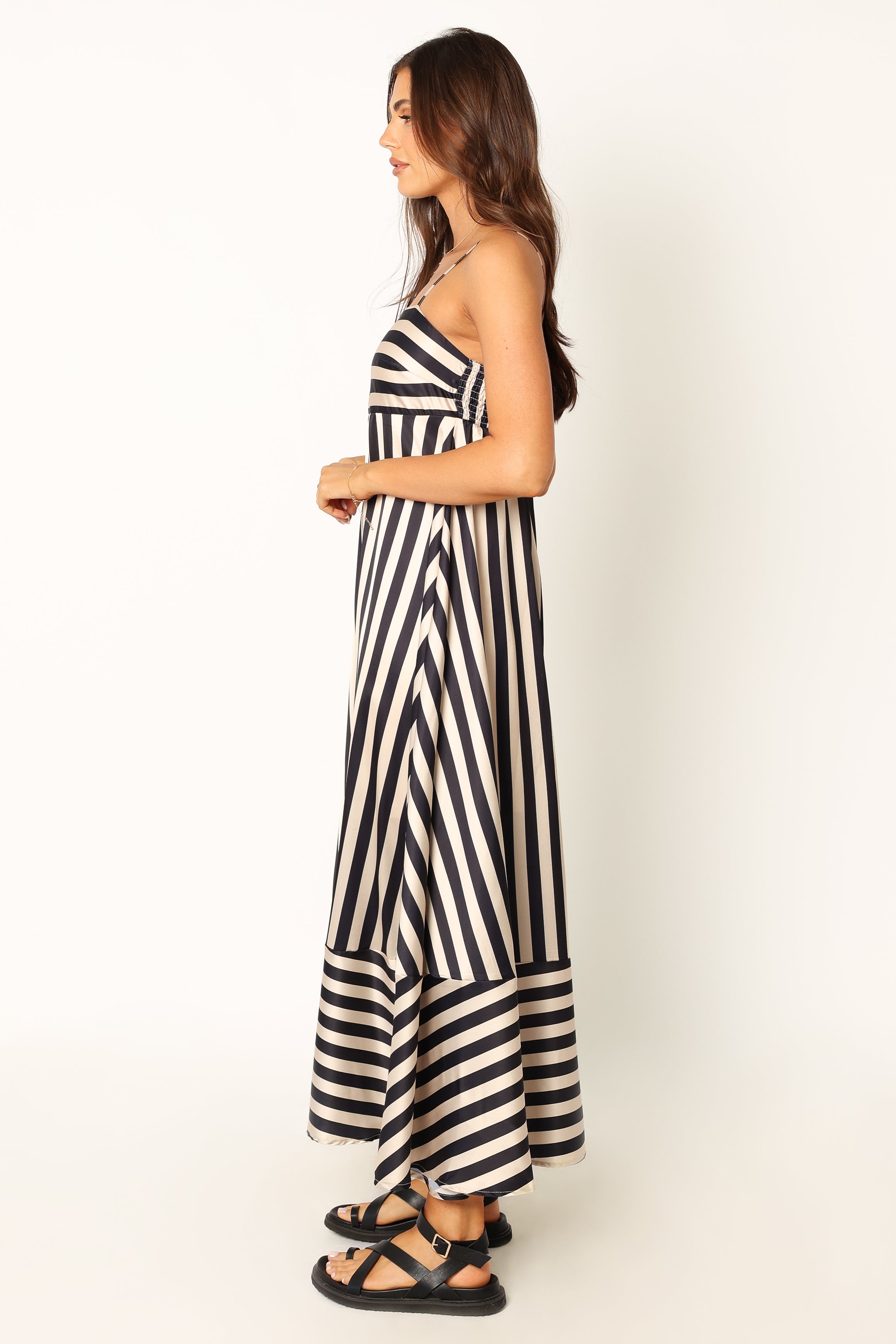 Brea Maxi Dress - Black Stripe