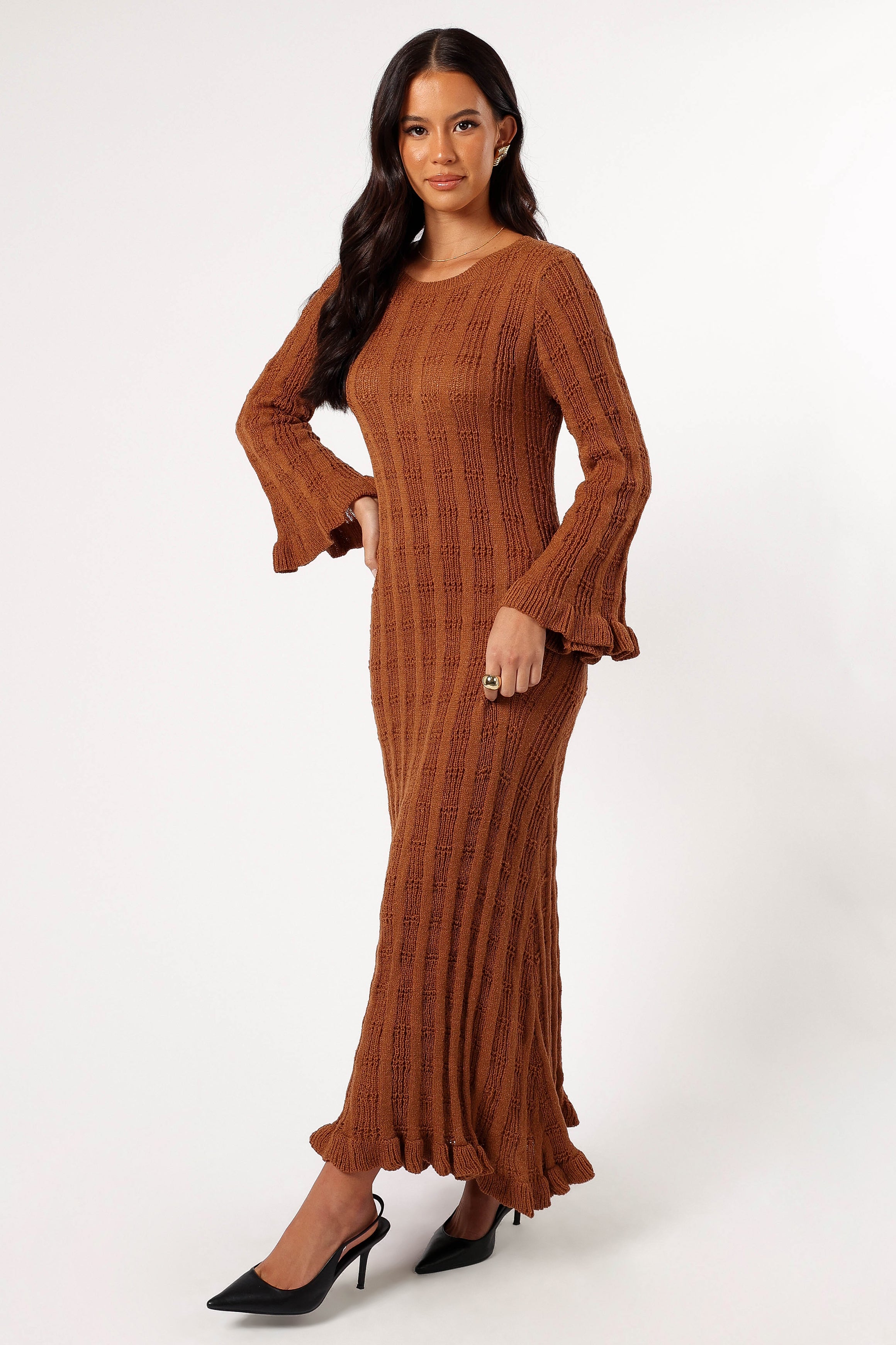 Colter Long Sleeve Maxi Dress - Bronze