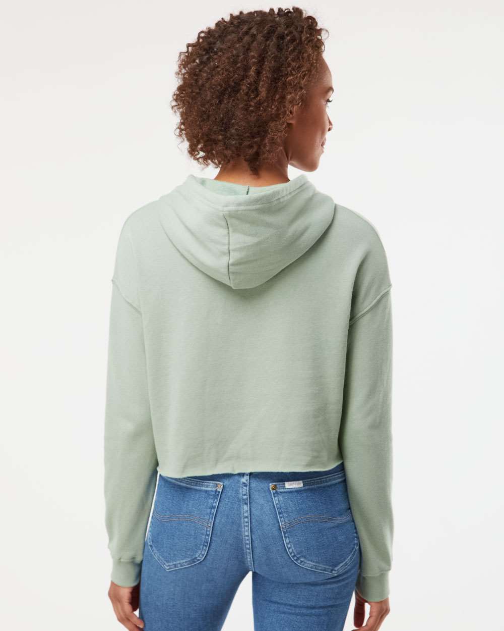 Independent Trading Co. Womenâs Lightweight Cropped Hooded Sweatshirt