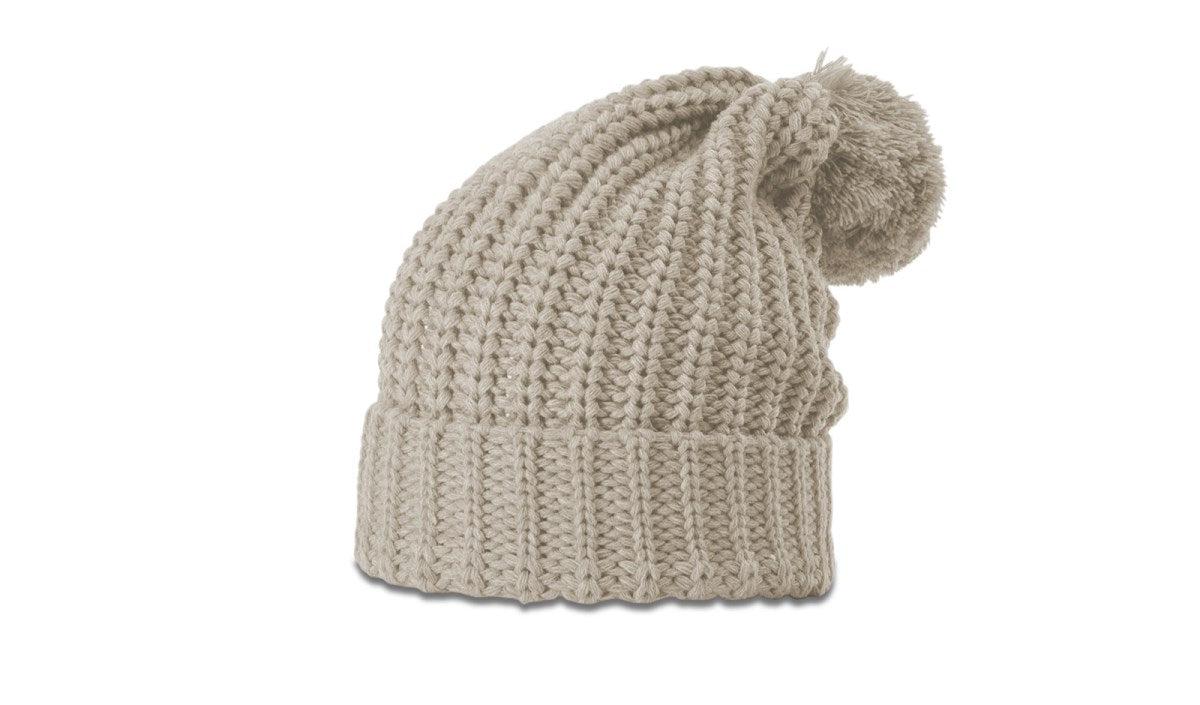 Richardson Chunk Cable Beanie W/ Cuff & Pom